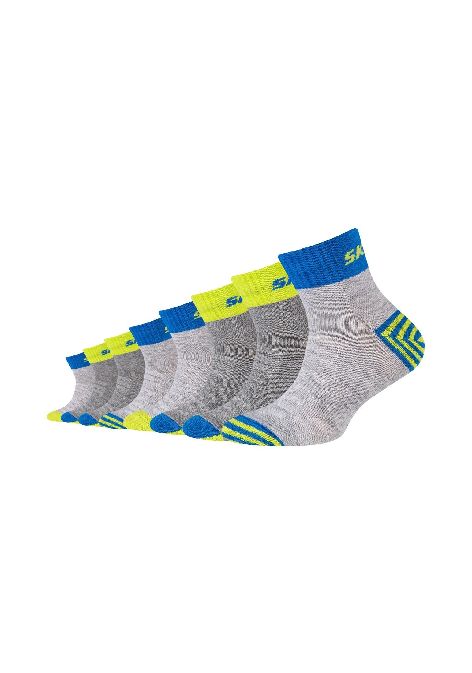 Skechers Kurzsocken druckfreiem softer Superbequem Bund Zehennaht Kurzsocken Pack, dank 8er und