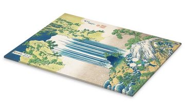Posterlounge Acrylglasbild Katsushika Hokusai, Der Yoro-Wasserfall in der Provinz Mino, Badezimmer Malerei