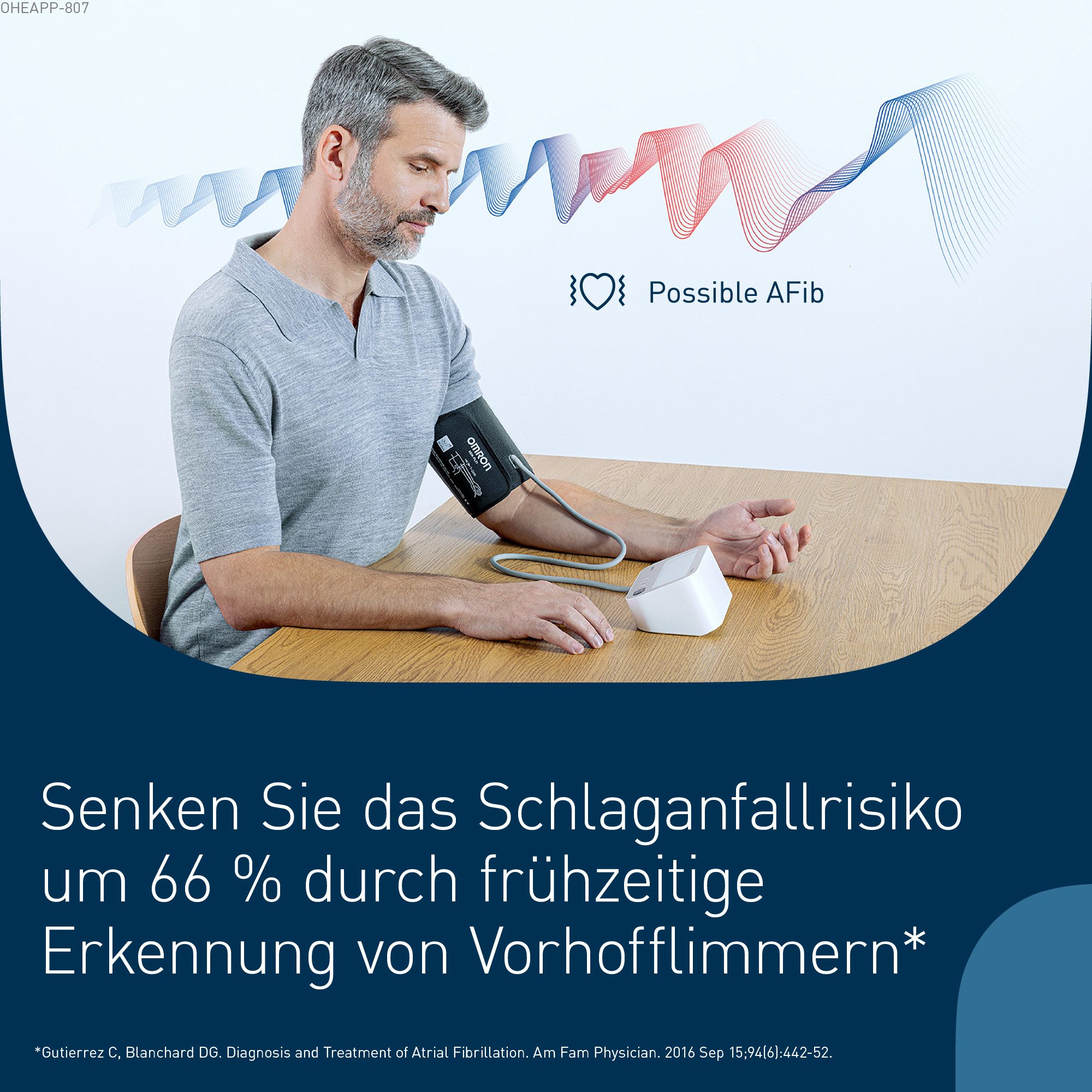 Omron Oberarm-Blutdruckmessgerät X3 Comfort AFib, 2 Nutzer, mit AFib-Screening bei jeder Messung, 2x60 Speicher, klinisch validiert, auch für Diabetiker und Schwangere