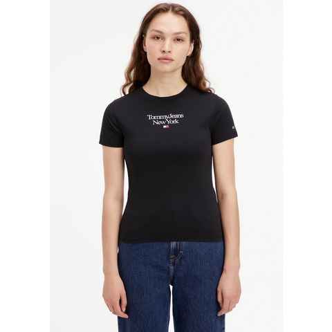 Tommy Jeans Kurzarmshirt TJW BBY ESSENTIAL LOGO 1 SS mit Tommy Jeans Label-Druck auf Brusthöhe