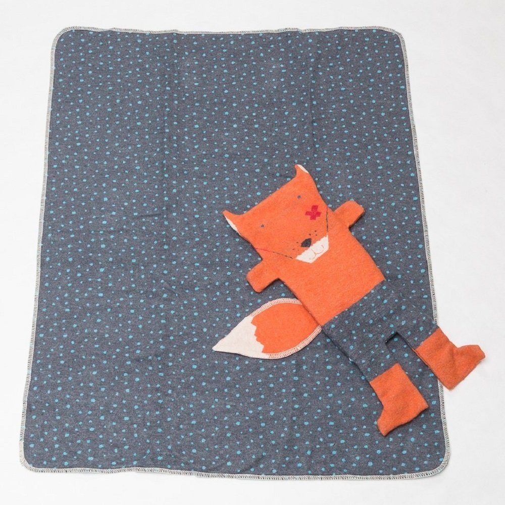 Babydecke Juwel in der Puppe 'Fuchs' 70 x 90 cm Kupfer, DAVID FUSSENEGGER