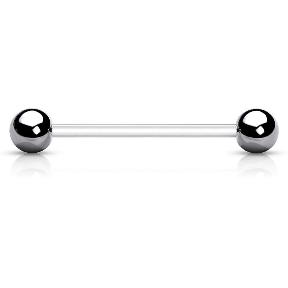 viva-adorno Brustwarzenpiercing Stahlkugeln Piercing Intimpiercing Zungenpiercing, Industrialpiercing Bioflex flexibel Kunststoff Stab Barbell Ohrpiercing