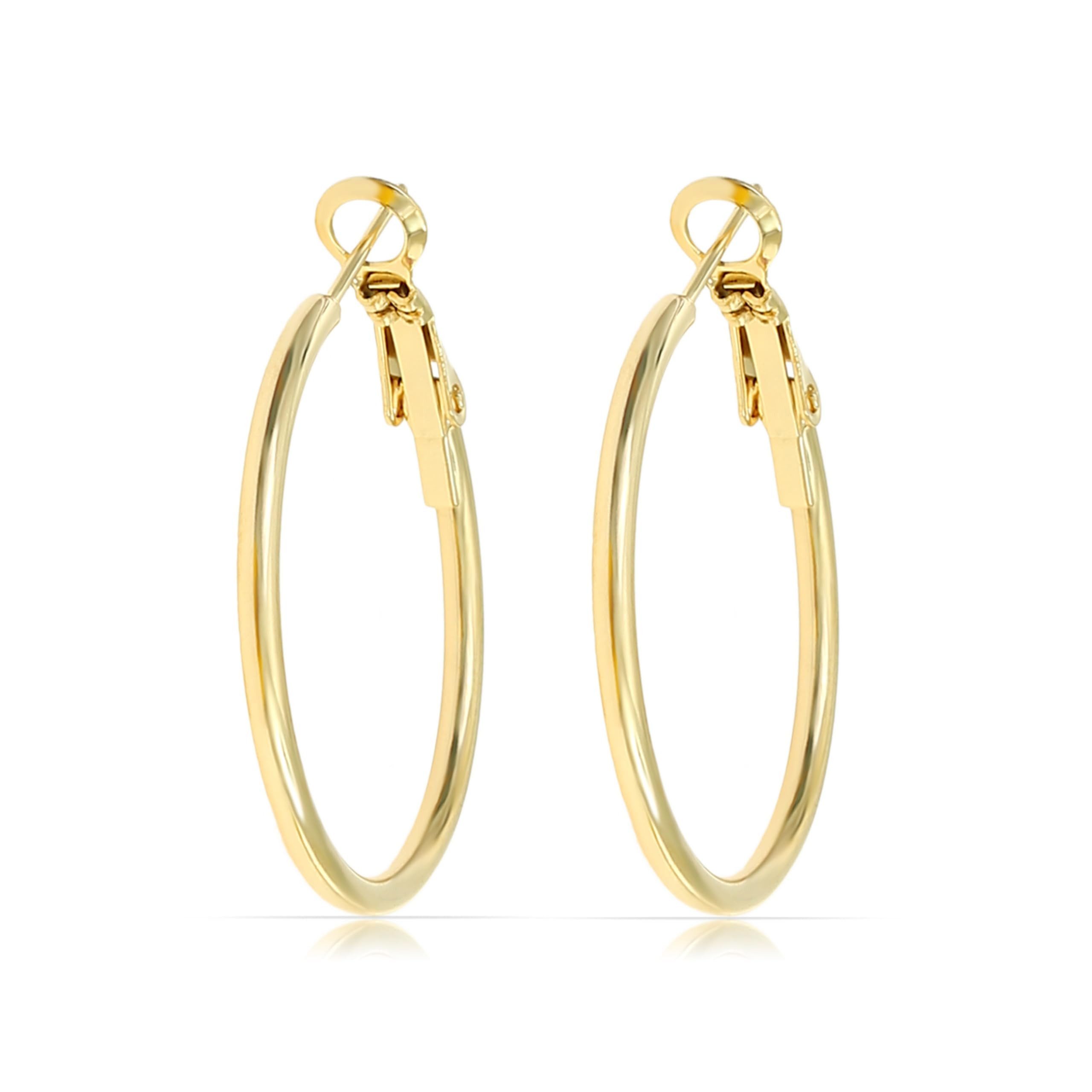 Made by Nami Paar Creolen Gold Ohringe Damen aus Edelstahl Wasserfester Schmuck
