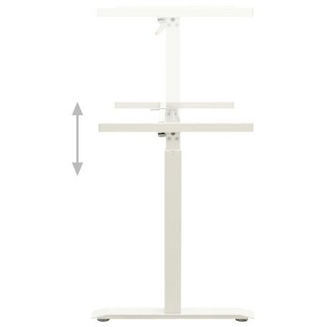 vidaXL Schreibtisch Schreibtisch-Gestell Manuell Höhenverstellbar Handkurbel Weiß