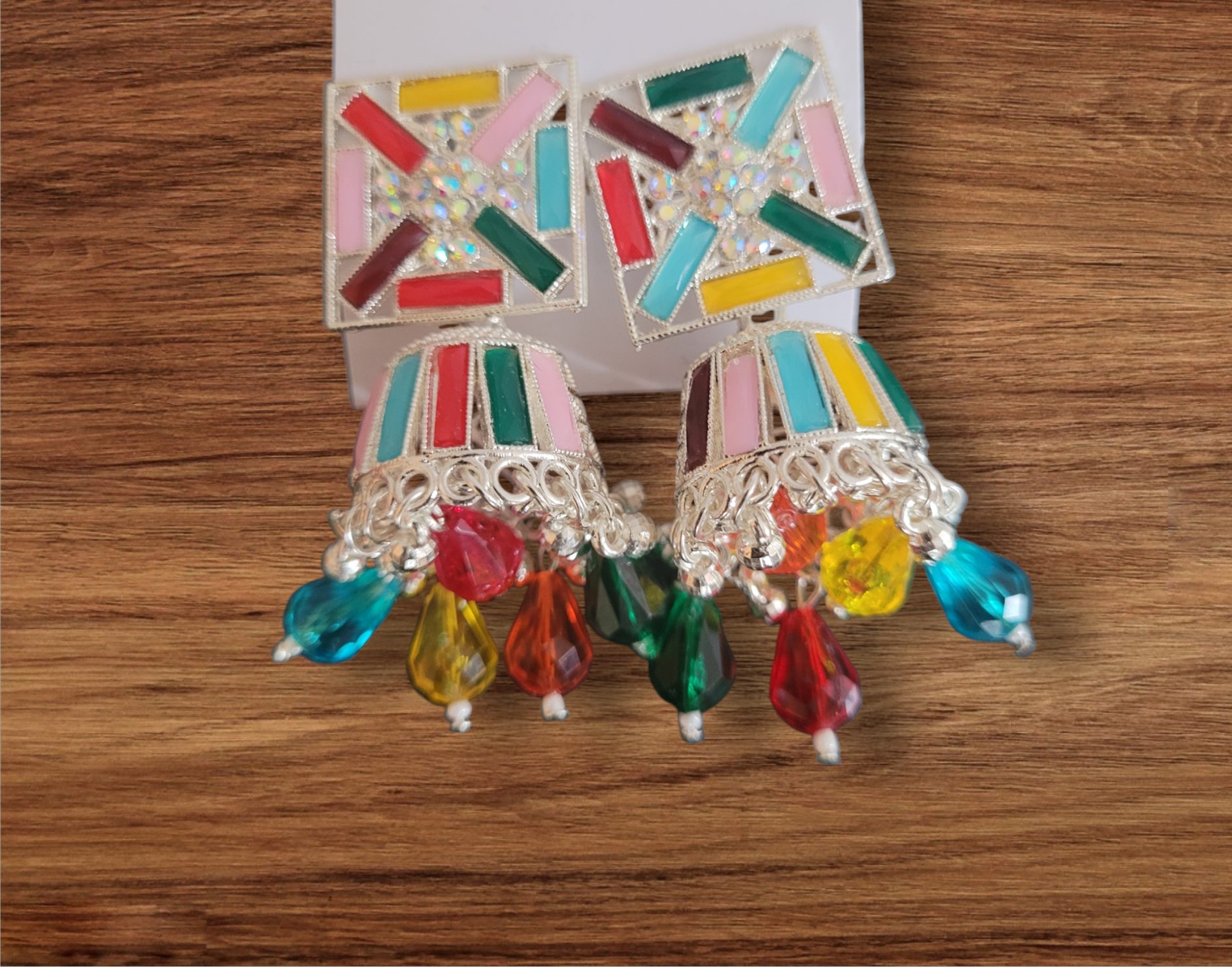 PfauGermany Paar Ohrhänger Hanging Beads Jumkha (2-tlg)