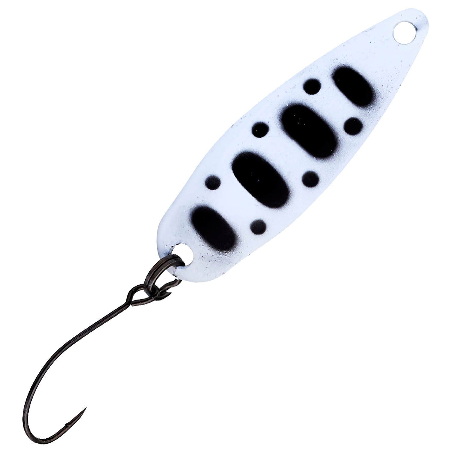 Illex Kunstköder Illex Native Spoon Blinker White and Black Yamame, (1-St)