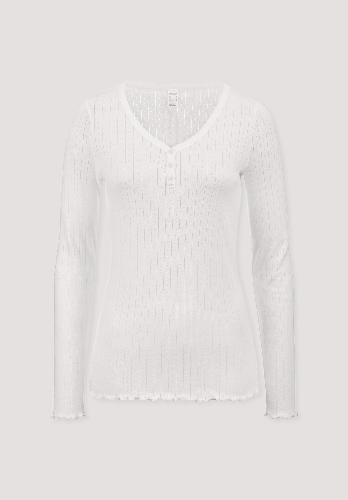 Hessnatur Pyjamaoberteil PURE COTTON aus reiner Bio-Baumwolle (1-tlg)