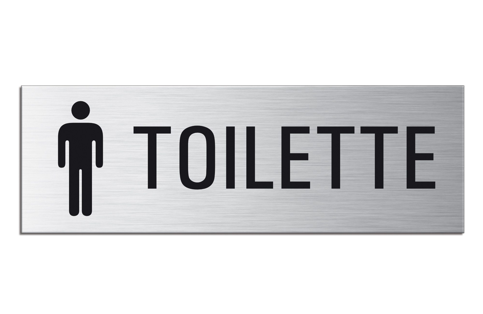 OFFORM DESIGN Hinweisschild WC Toilette Herren Schild 240x80 mm Aluminium selbstklebend, (1 St)