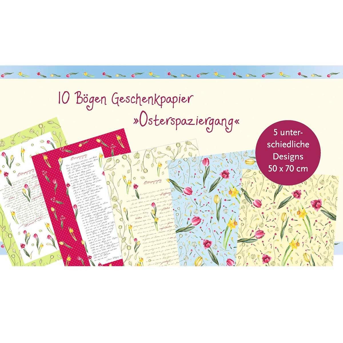 Geschenkpapier 10er-Set Geschenkpapier »Osterspaziergang«