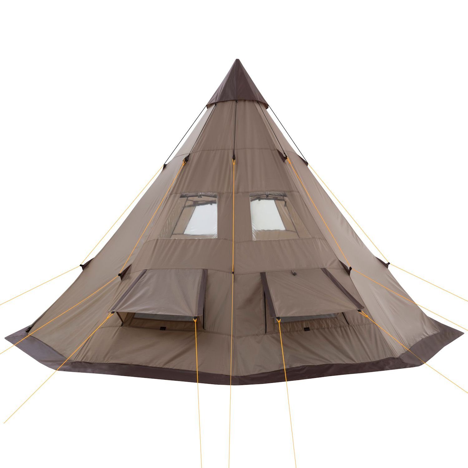 CampFeuer Tipi-Zelt Zelt Spirit 4 Personen, mm 4 3000 Personen: für Wassersäule, Braun