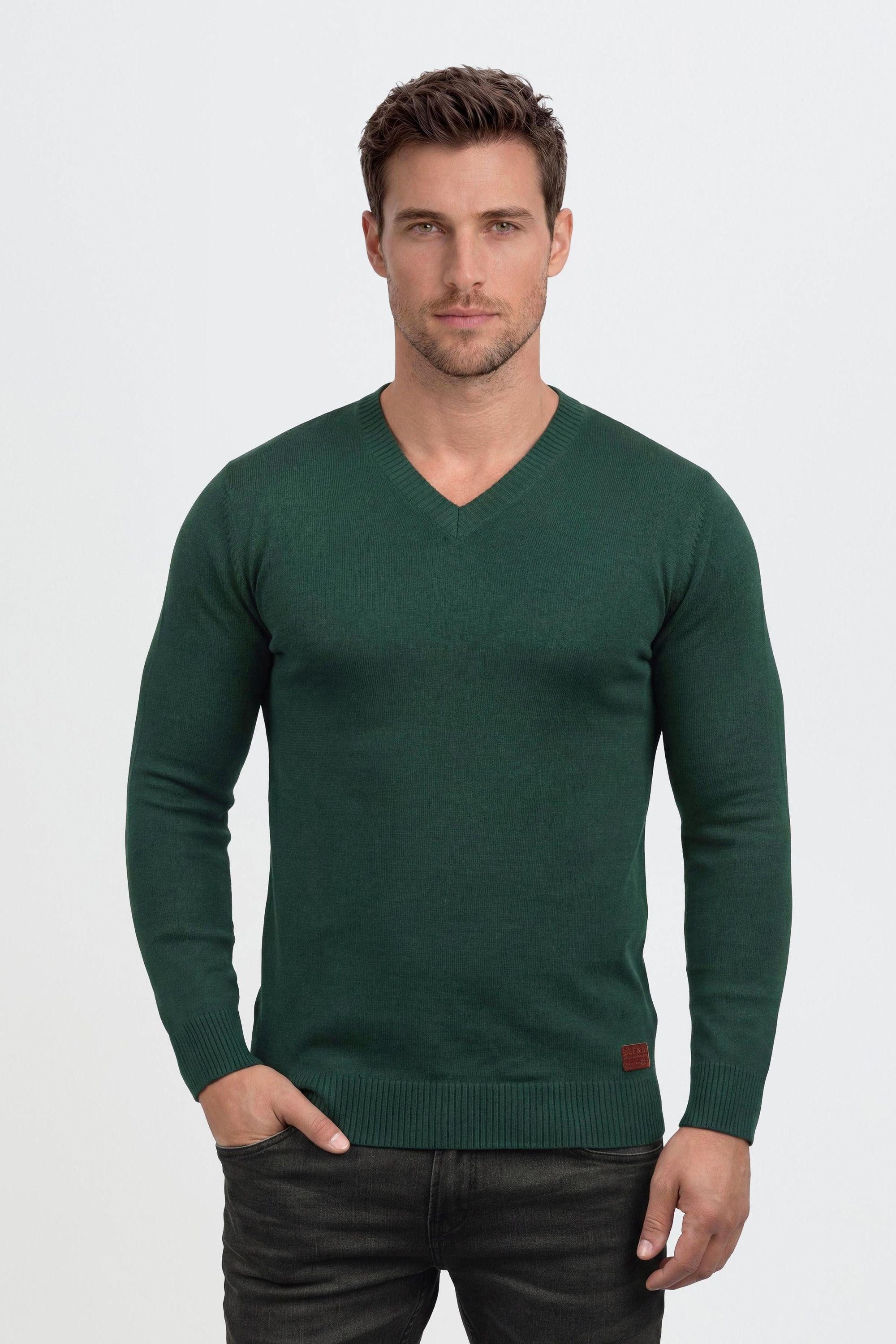 Blend Strickpullover BHLasse Feinstrickpullover mit aufgestickten Ellenbogenpatches