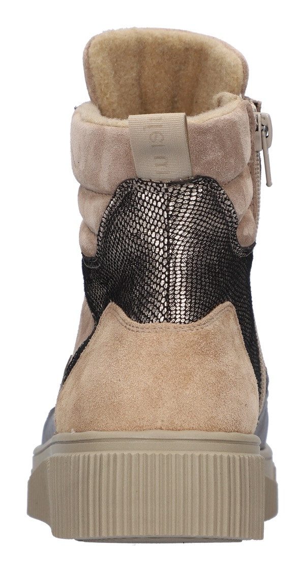 Waldläufer K-Sansa Stiefelette Schnürboots, Plateaustiefelette mit Metallic-Details, K-Weite