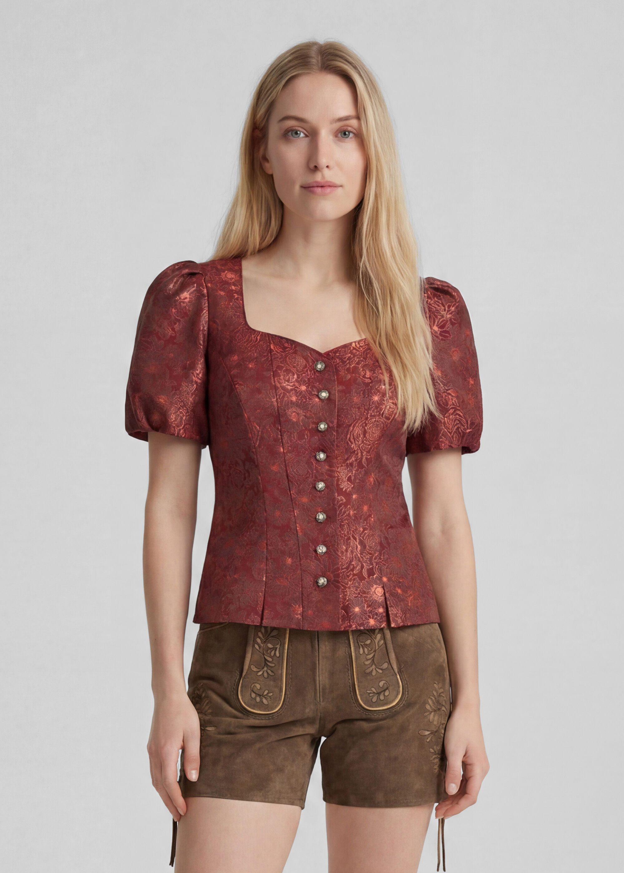 Spieth & Wensky Trachtenbluse Kedri mit Blumenmuster – Bild 4 von 5