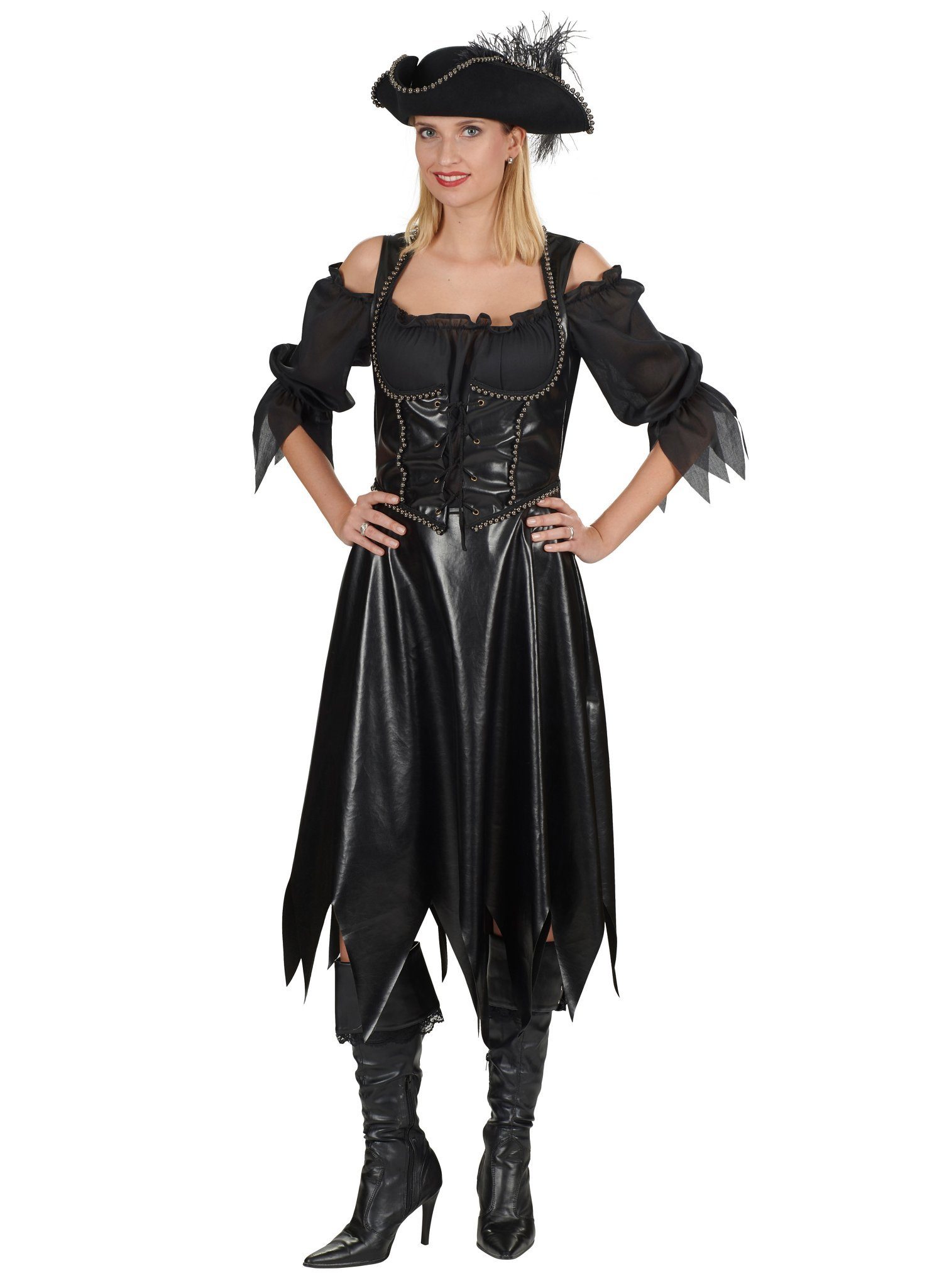 Piraten-Kostüm Piratenkleid mit Perlenborte