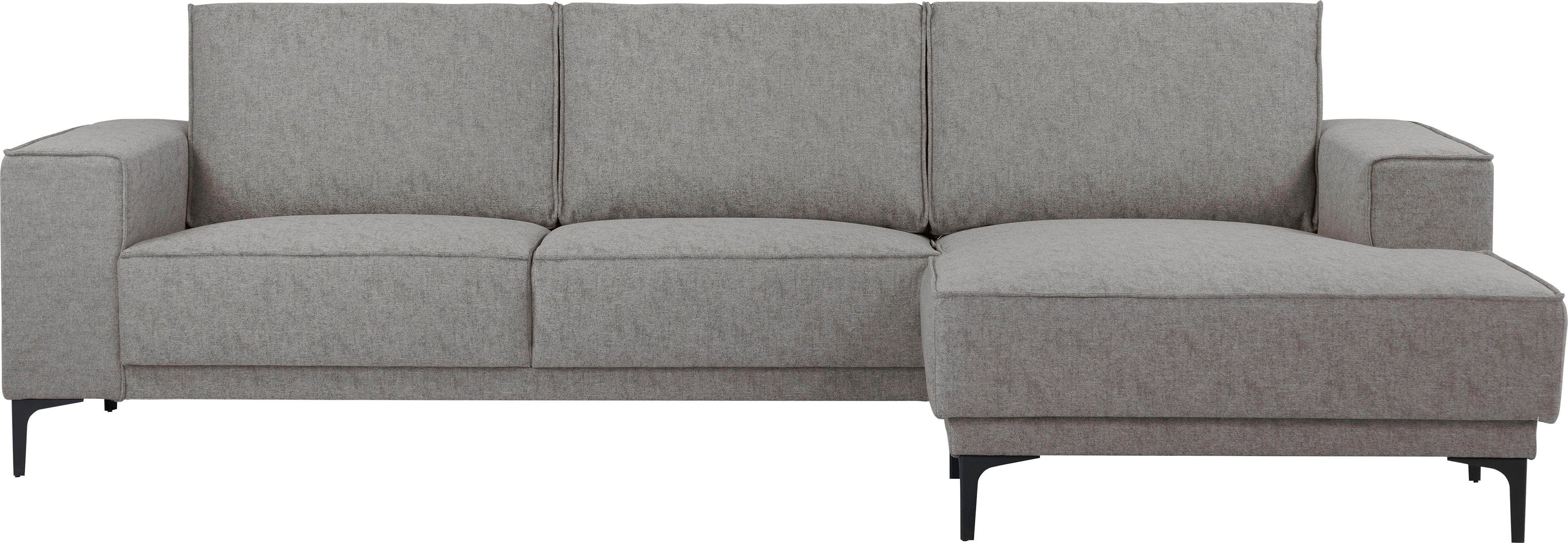 Places of Style Ecksofa "Polsterecke Oland, Struktur, Flachgewebe, Luxus-Mi günstig online kaufen