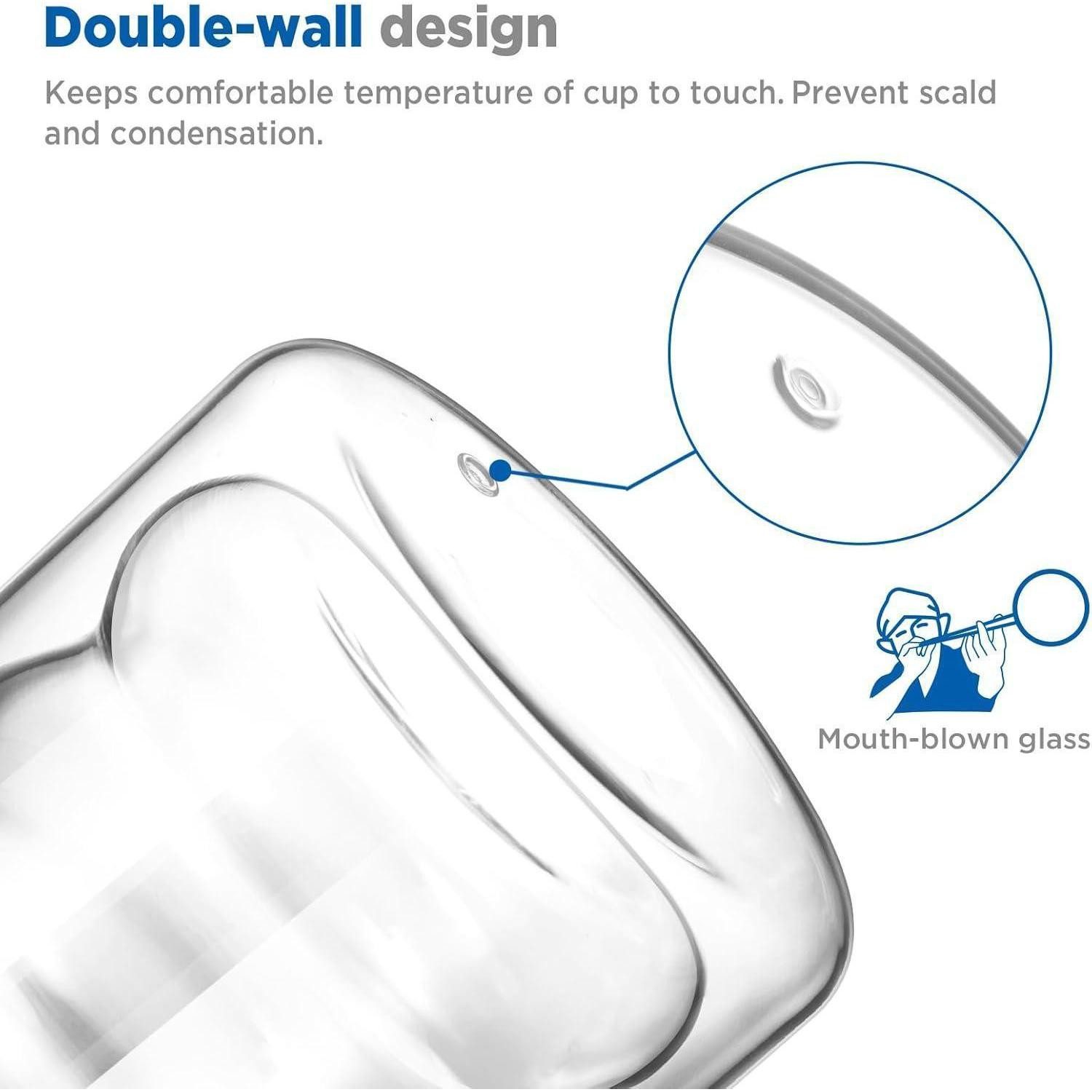 LuxusKollektion Espressoglas Einzigartige Doppelwandige 120ml Espresso Teegläser Set