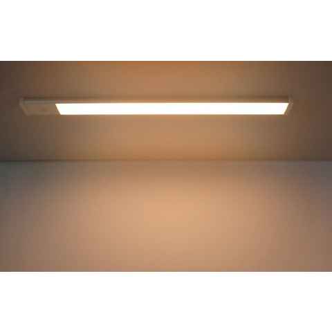 TRANGO LED Unterbauleuchte, Dimmfunktion, 2533 LED Unterbaulampe 4-Stufen dimmbar *SUN* Lichtleiste, Küchenunterbau Beleuchtung 600mm lang 12 Watt 230V in Titan/weiß inkl. Touchdimmer ON/Off Schalter 3000K warmweiß Led Leiste, Aufbauleuchte, Schrankbeleuchtung, Unterbauleiste