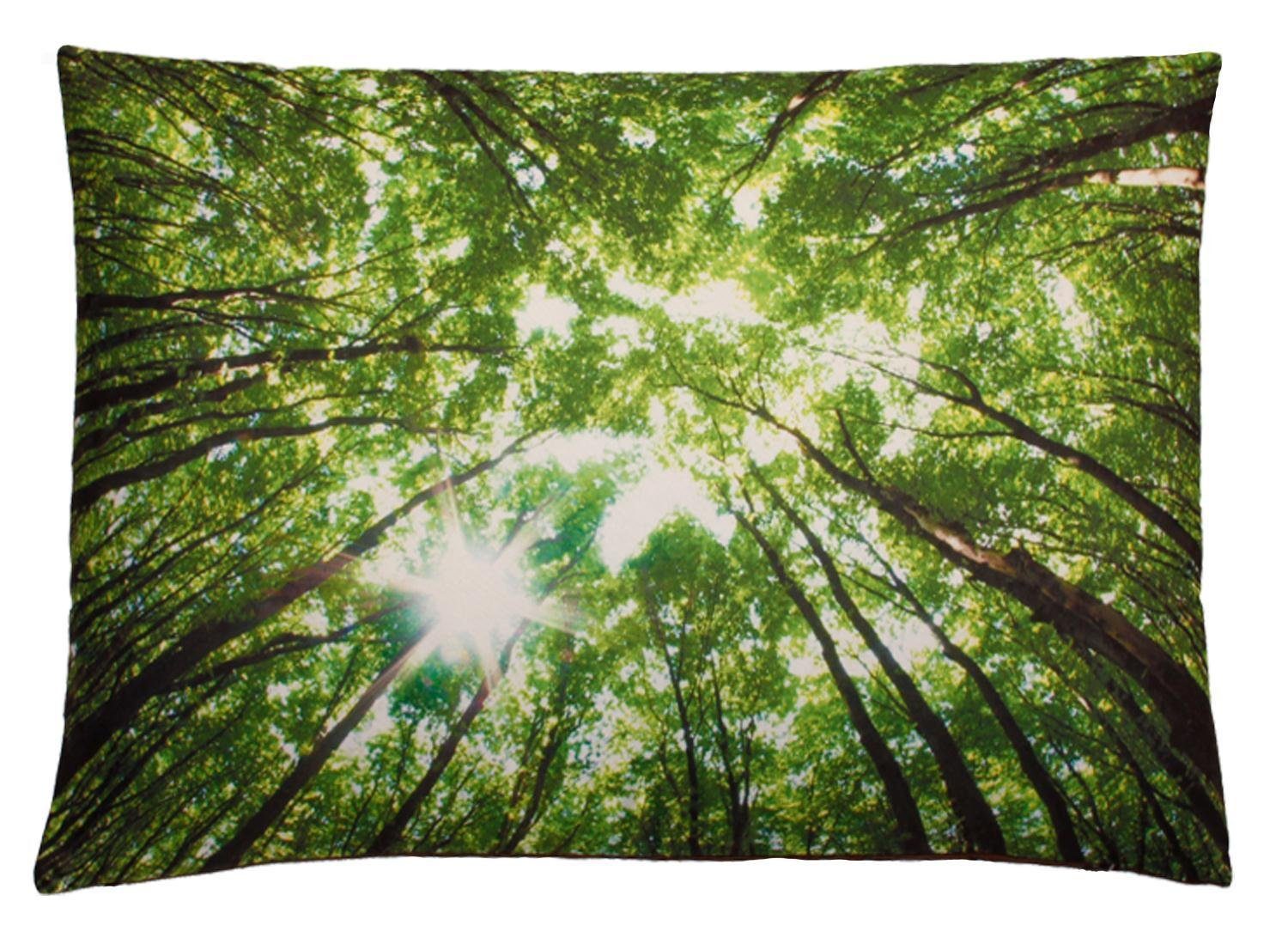 Kissenbezüge Kissenbezug Fotodruck ca. 40x60 cm Dekokissen Kissenhülle Kissen Bezug, Haus und Deko (1 Stück) Wald