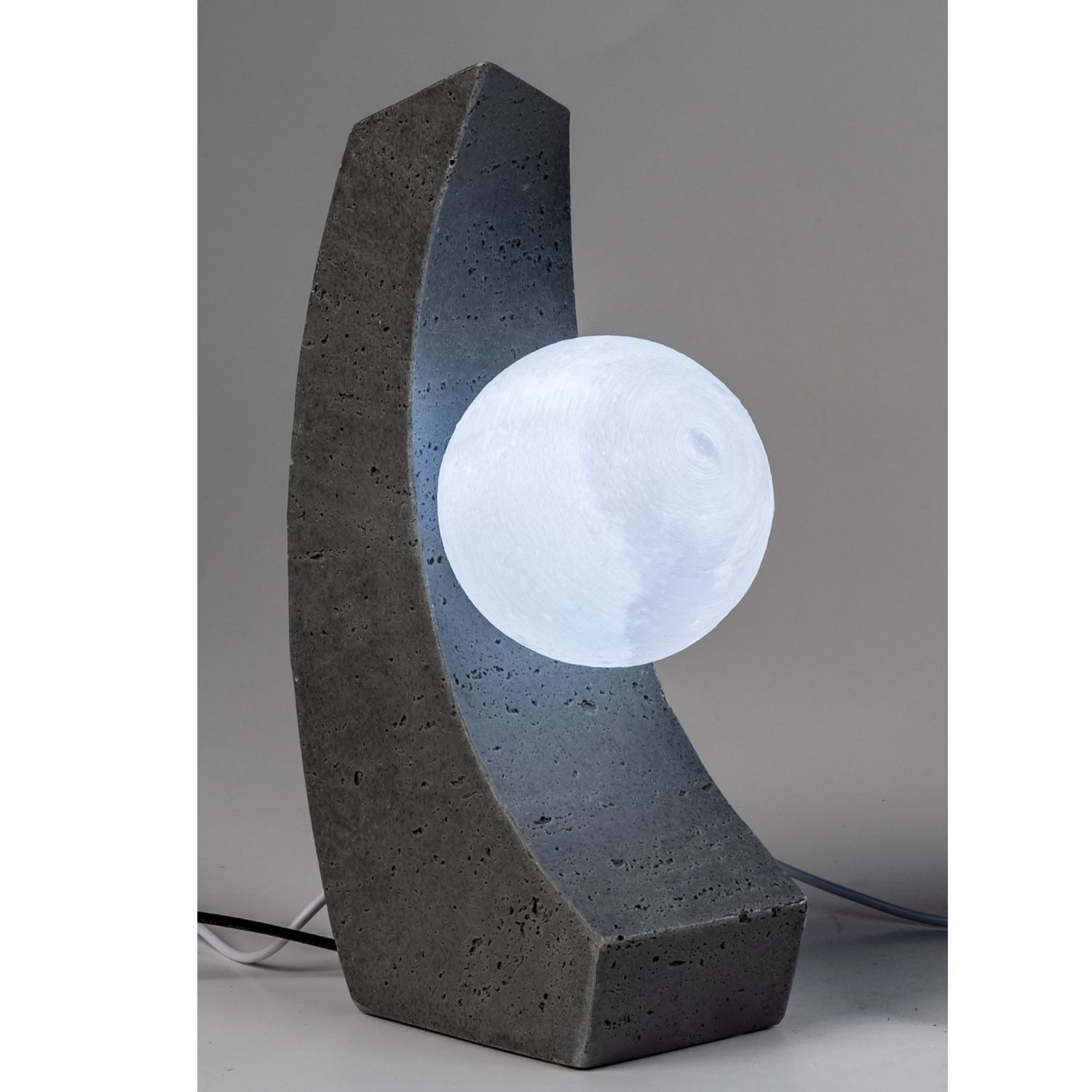 formano Tischleuchte STONE, LED, Höhe: 30cm, Farbe: Schwarz, Motiv: Kugel