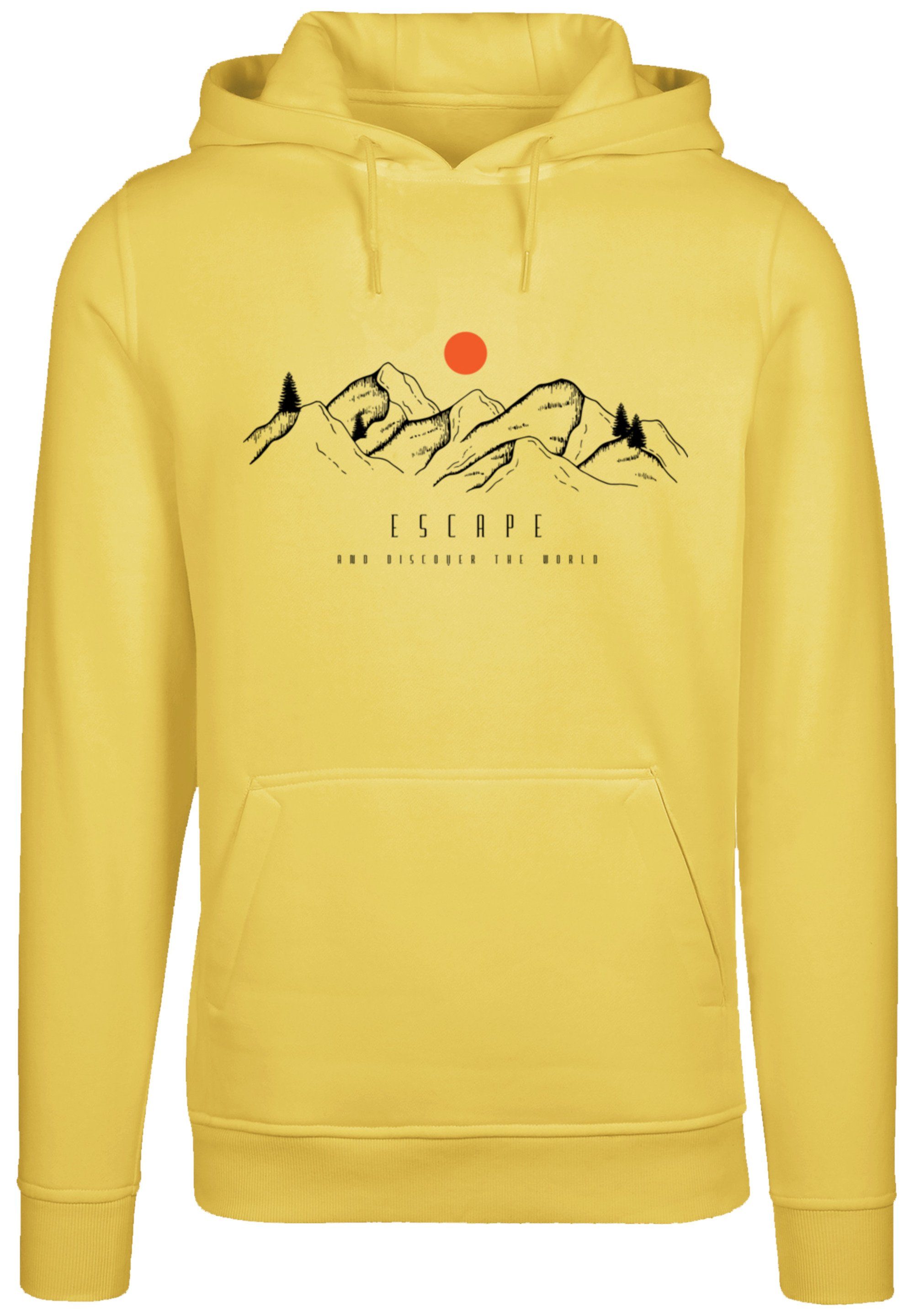 F4NT4STIC Kapuzenpullover Discover the world Hoodie, Warm, Bequem taxi yellow