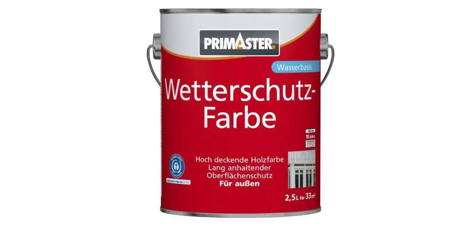 Primaster Holzschutzlasur Primaster Wetterschutzfarbe 2,5 L taubenblau