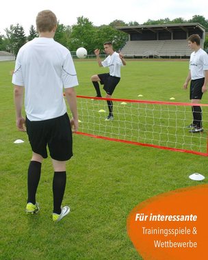 SPORTIKEL24 Multifunktionsnetz Fußballtennis klein für Rasenplatz, 3 m breit, inkl. Tragetasche