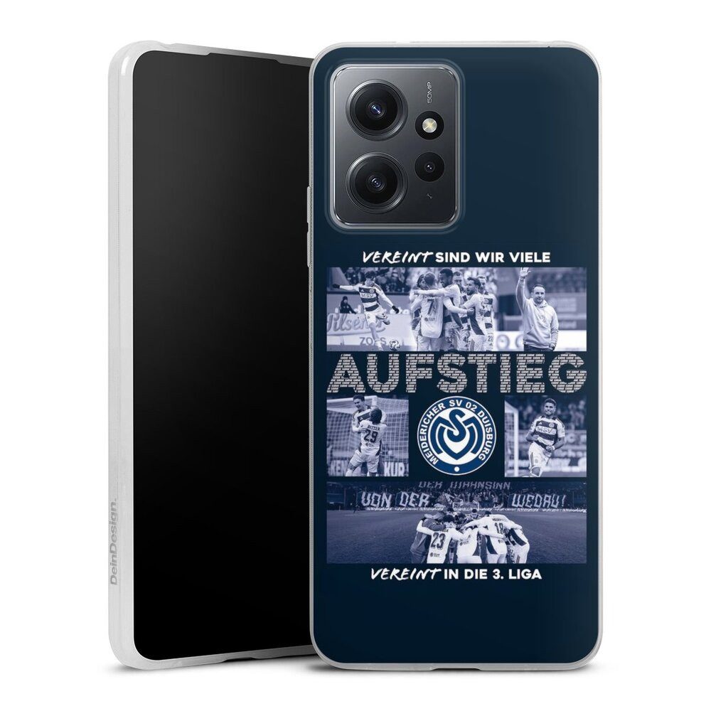 DeinDesign Handyhülle MSV Duisburg Aufstieg Offizielles Lizenzprodukt, Xiaomi Redmi Note 12 4G Slim Case Silikon Hülle Ultra Dünn Schutzhülle