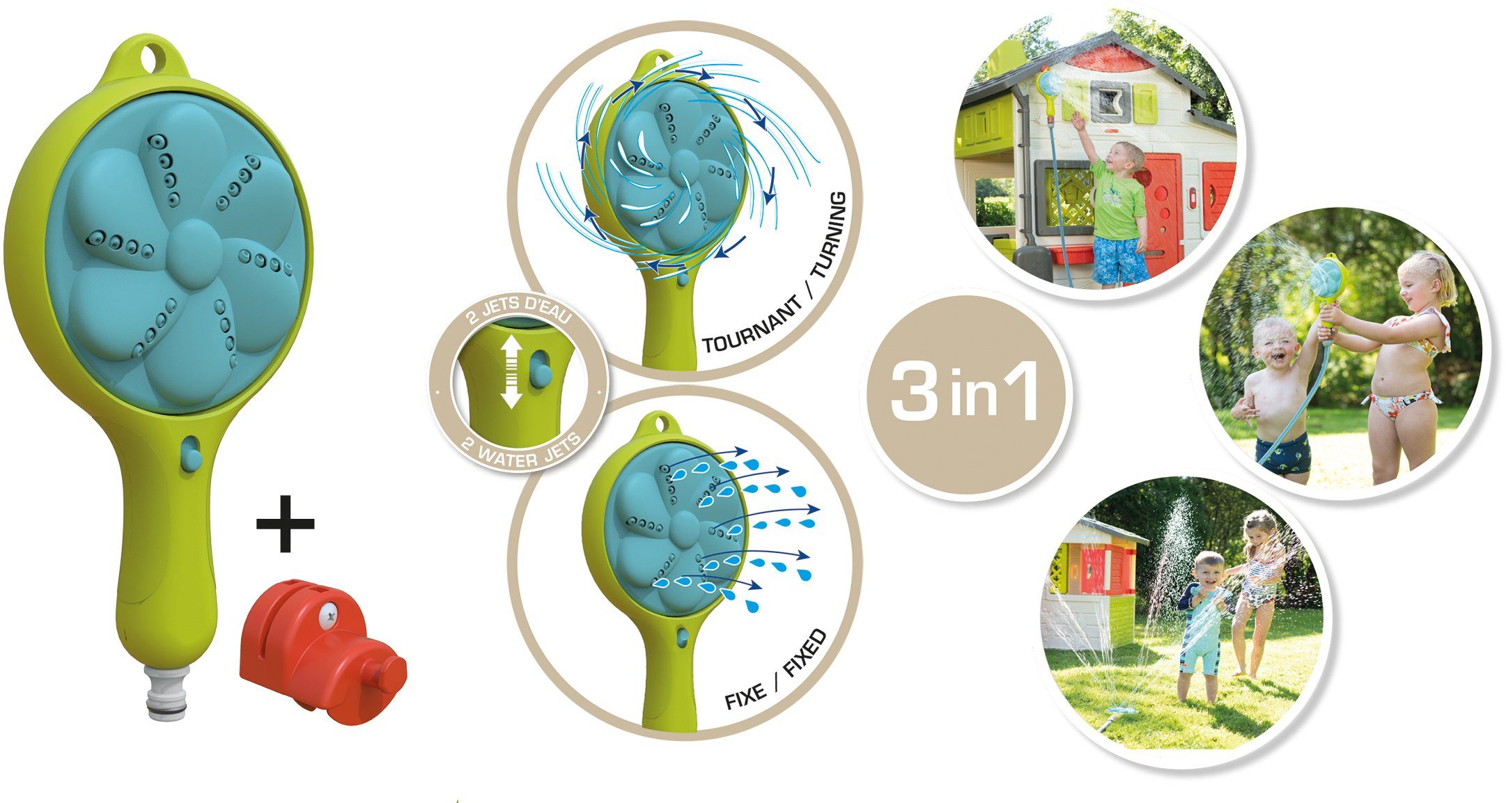 Smoby Spiel-Wassersprenkler 3in1 Gartendusche, Made in günstig online kaufen