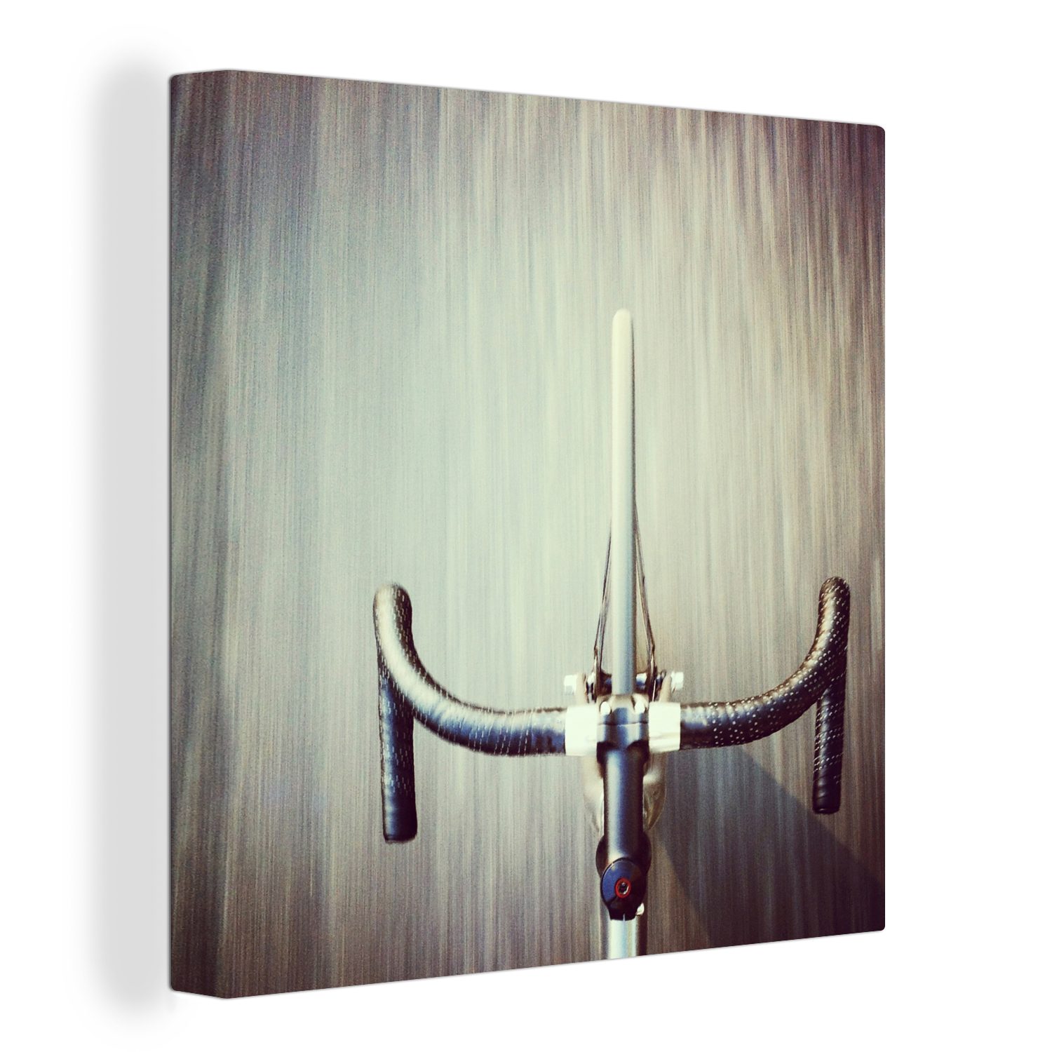 OneMillionCanvasses® Leinwandbild Rennrad - Rad - Straße, Fotodruck (1 St), Wandbild, Deko Schlafzimmer Wohnzimmer Flur 20x20 cm