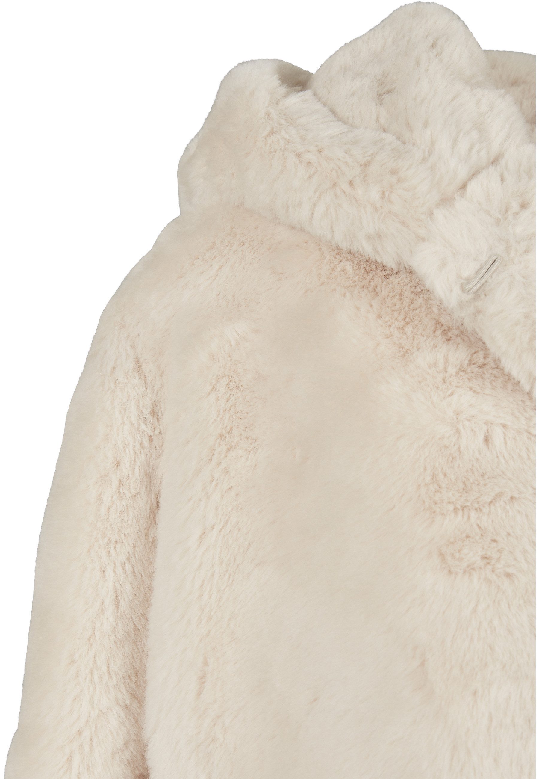 URBAN CLASSICS Wintermantel Urban Classics Damen Ladies Hooded Teddy Coat
