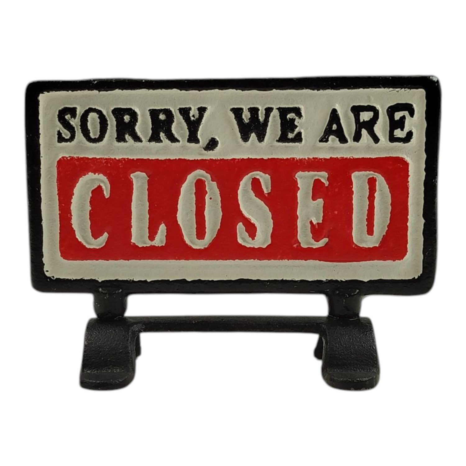 FTWdesign Metallschild Open-Closed Wendeschild aus Gusseisen