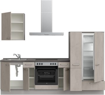 nobilia® Küchenzeile "Riva basic", vormontiert, Ausrichtung wählbar, Breite 270 cm, ohne E-Geräte