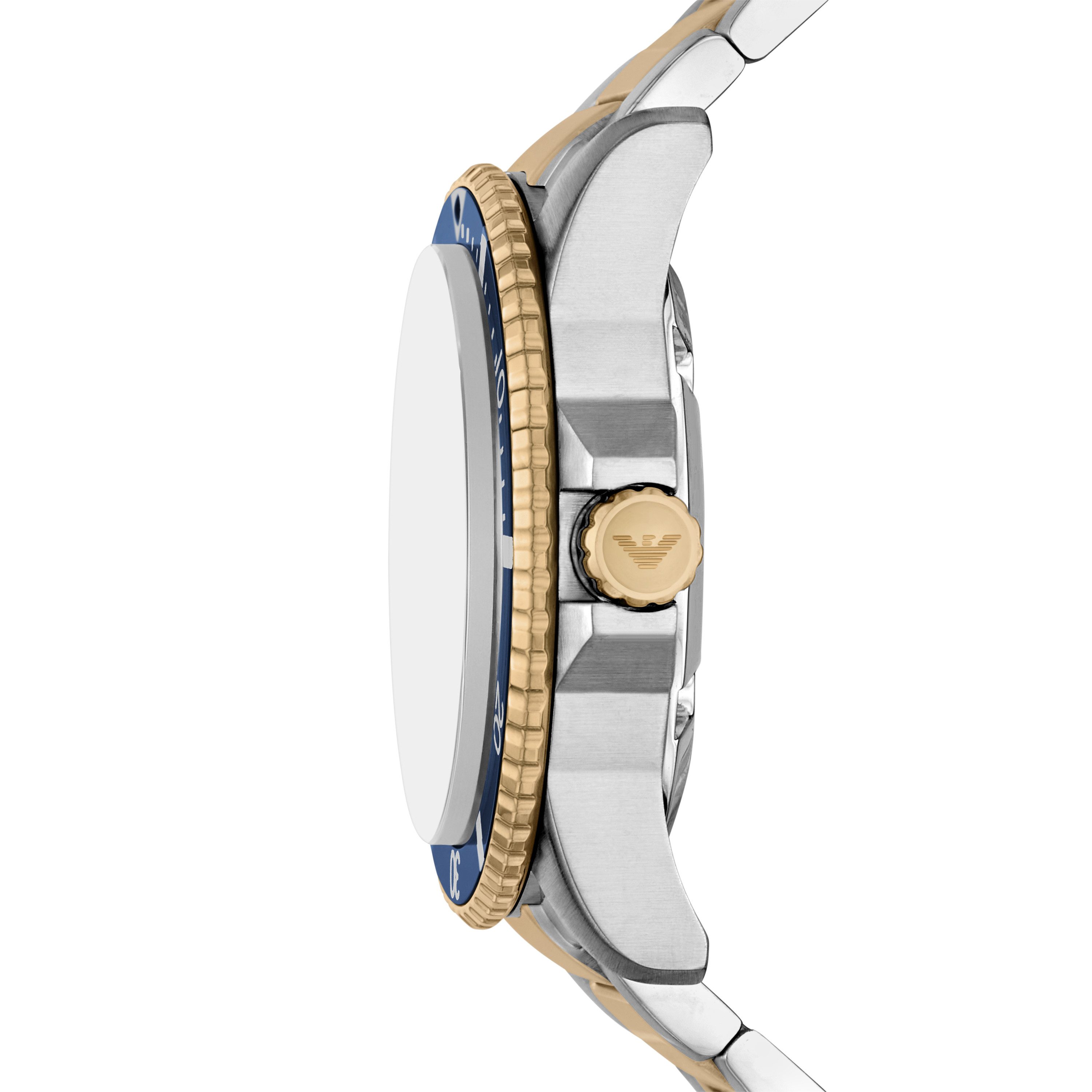 Emporio Armani Solaruhr WORLD EXPLORER AR11738, Armbanduhr, Herrenuhr, Edelstahlarmband, analog