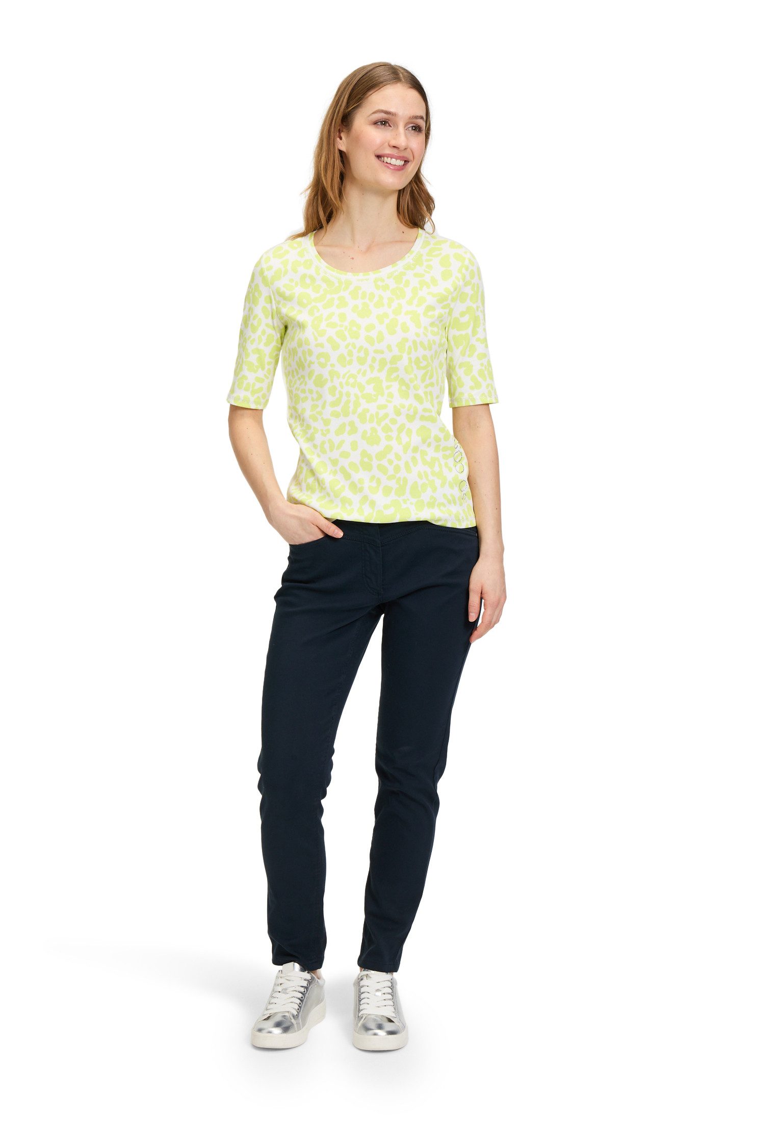 Betty Barclay Kurzarmshirt Damen mit Rippenstruktur (1-tlg) Flatlock