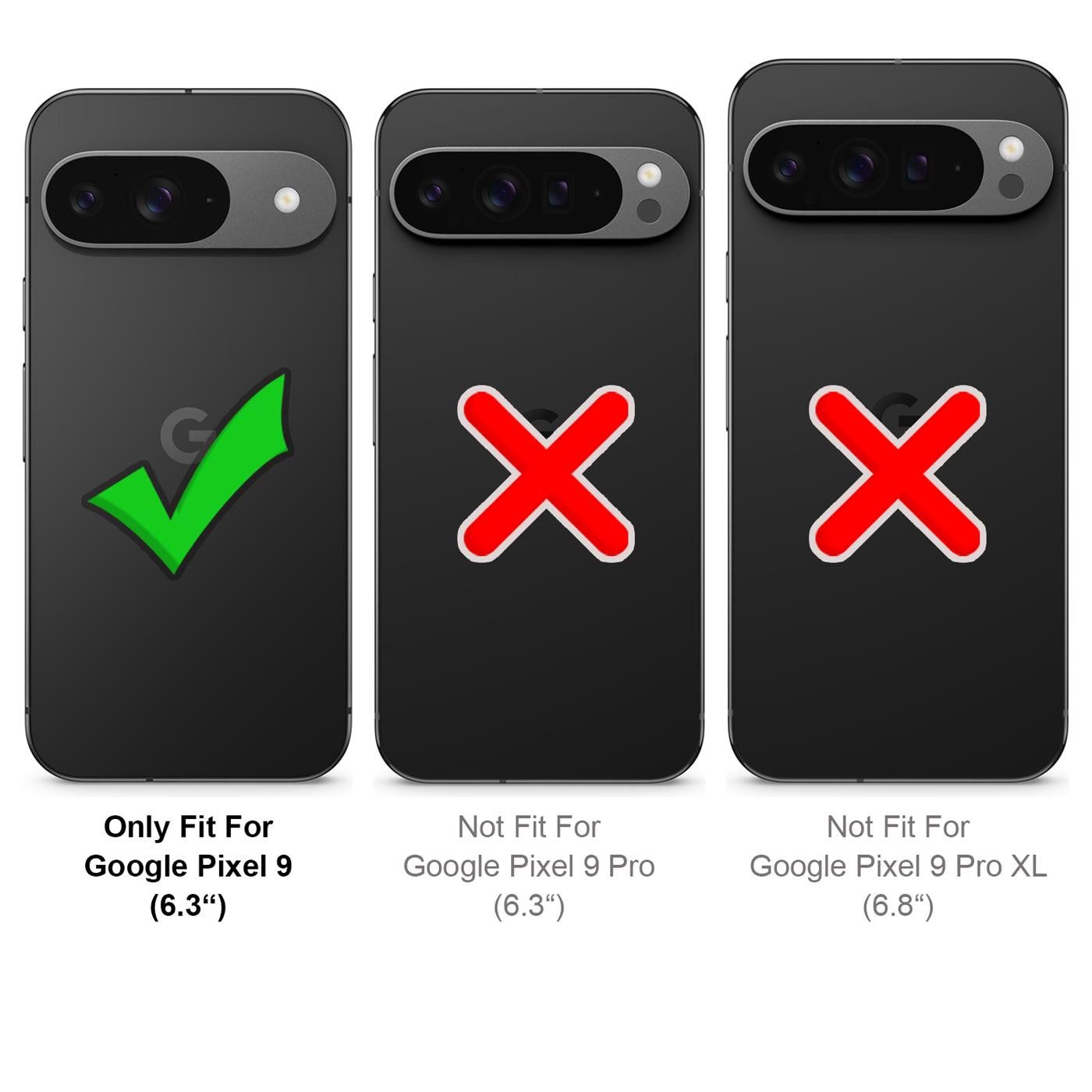 CoolGadget Handyhülle Magnet-Hülle für Pixel 9 Schutzhülle magnetisch 6,3 Zoll, Hülle Matt Stoßfest kompatibel mit QI-Laden Zubehör Kameraschutz Case