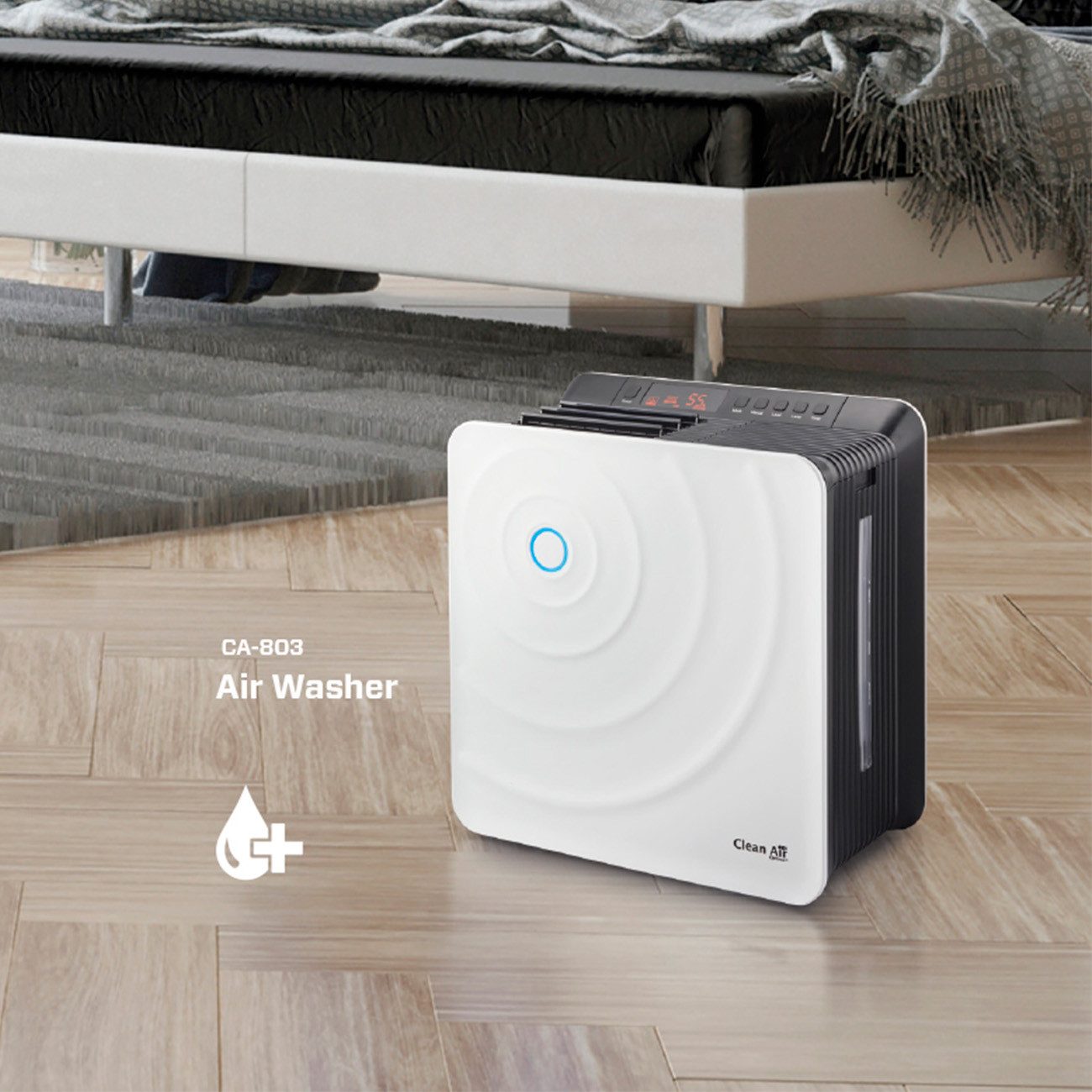 Clean Air Optima Luftwäscher CA-803 - Luftwäscher 2in1: Luftbefeuchter & Luftreiniger, für 35 m² Räume, 18 Stunden ohne Nachfüllen!