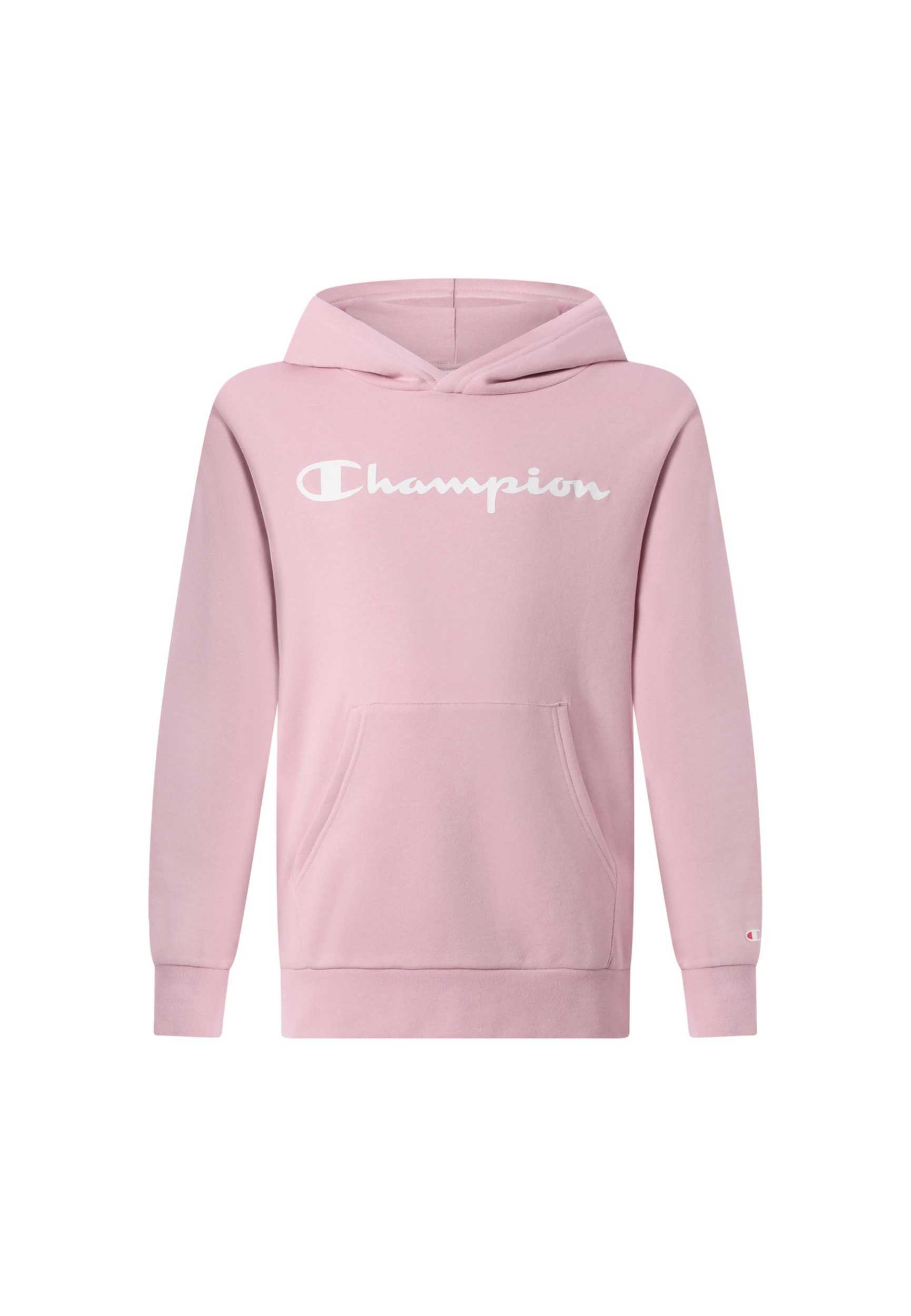 Champion Kapuzensweatshirt Kinder Kapuzen-Sweatshirt mit Script-Logo Hellgrau