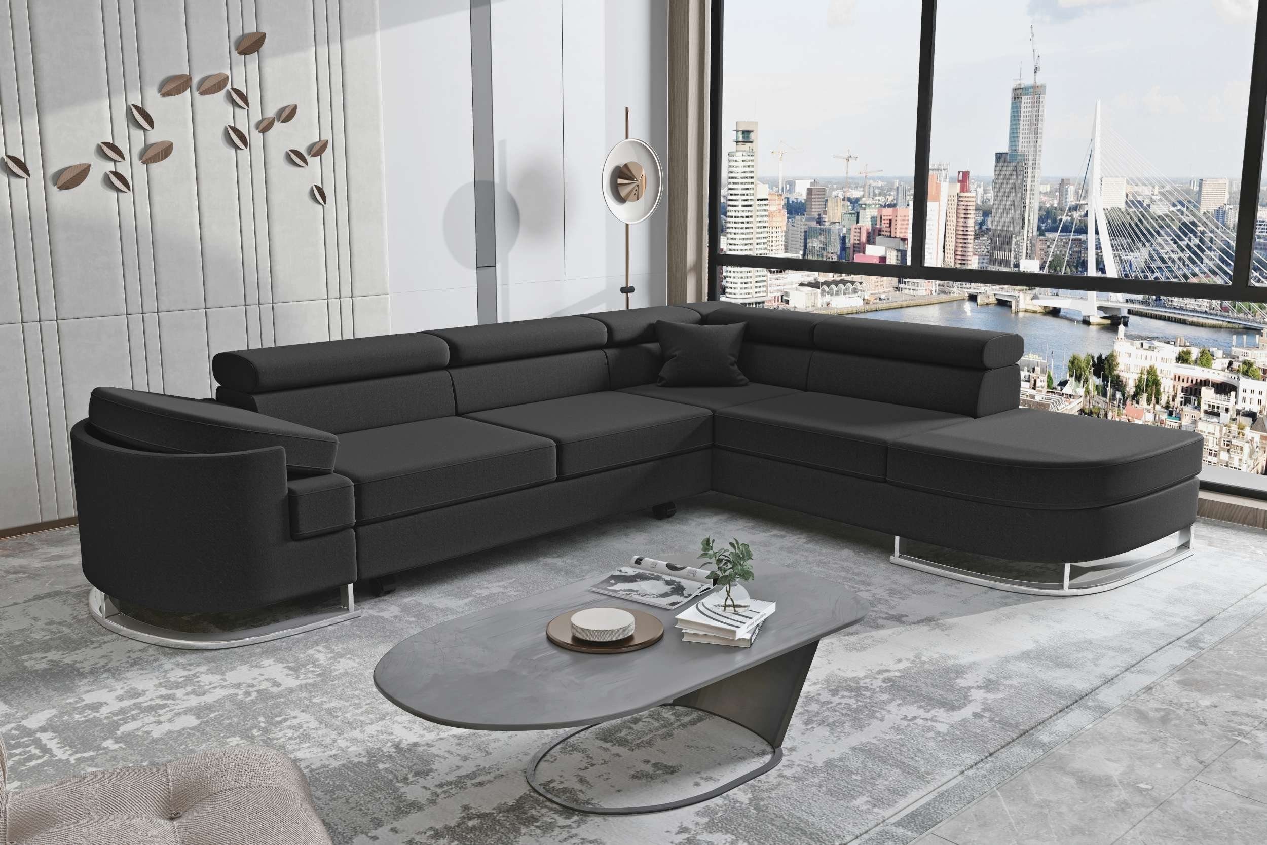 Stylefy Ecksofa Ice, Eckcouch, Schlafsofa, mane links oder rechts bestellbar, mit Bettfunktion, Bettkasten