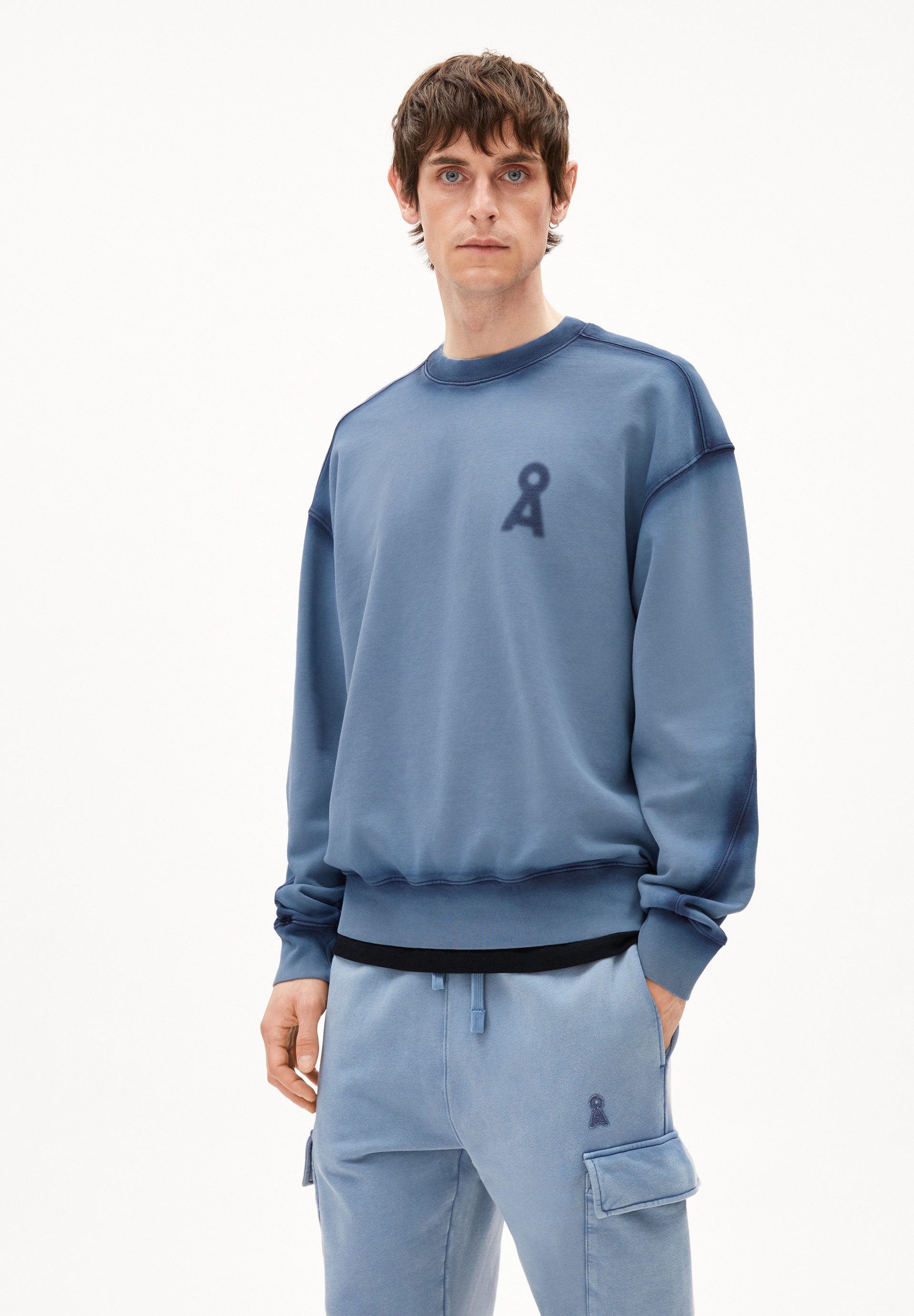 Armedangels Sweatshirt EMAAL GMT DYE SPRAY Sweatshirt aus Bio-Baumwolle (Relaxed Fit) Rundhalsausschnitt
