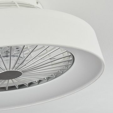 hofstein Deckenventilator »Ischellini« Deckenlampe und Deckenventilator aus Kunststoff in Weiß