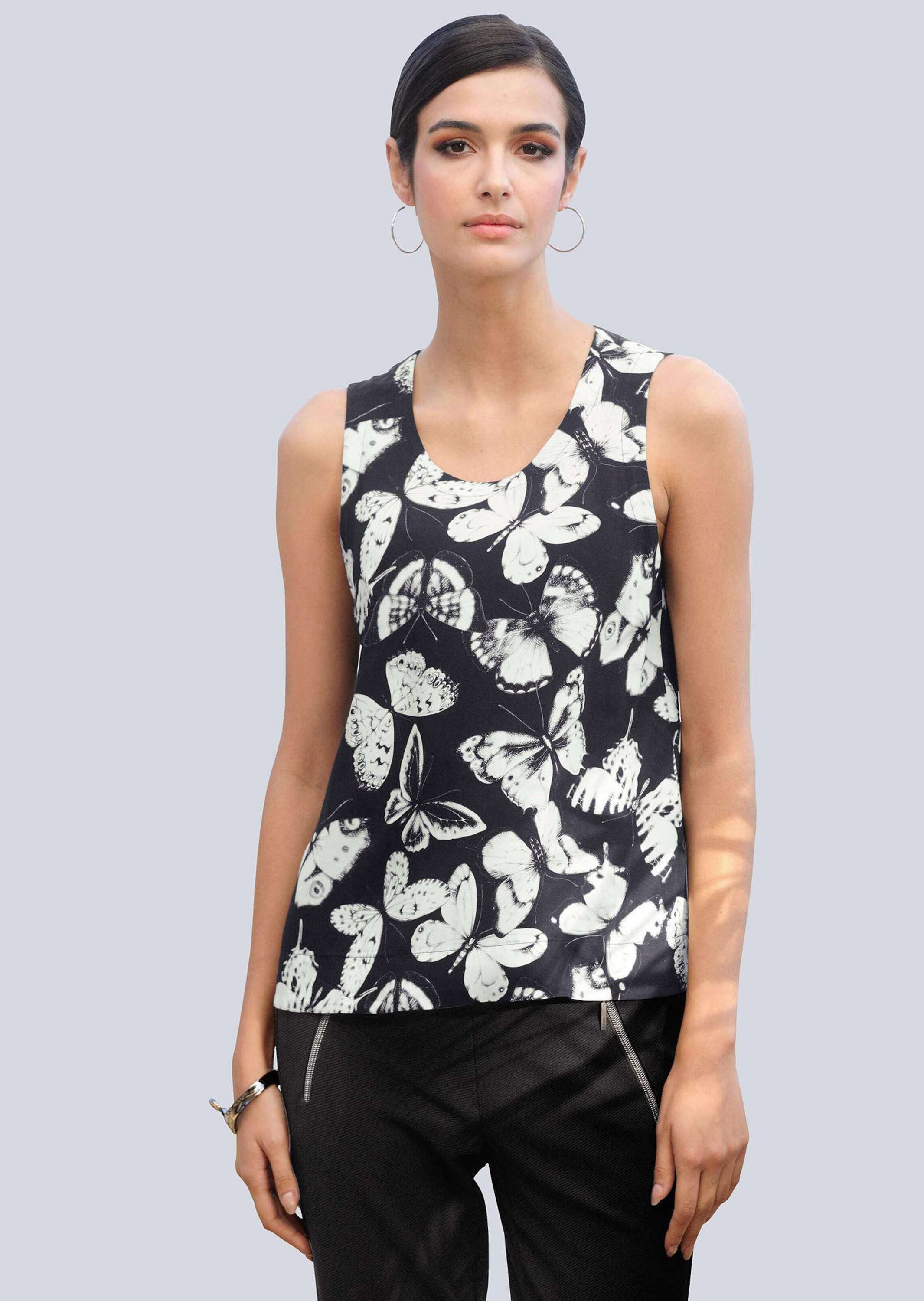 Alba Moda Shirttop Top mit grafischem Allover Print