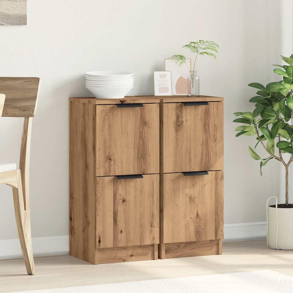 vidaXL Sideboard Sideboards 2 Stk. Artisan-Eiche günstig online kaufen
