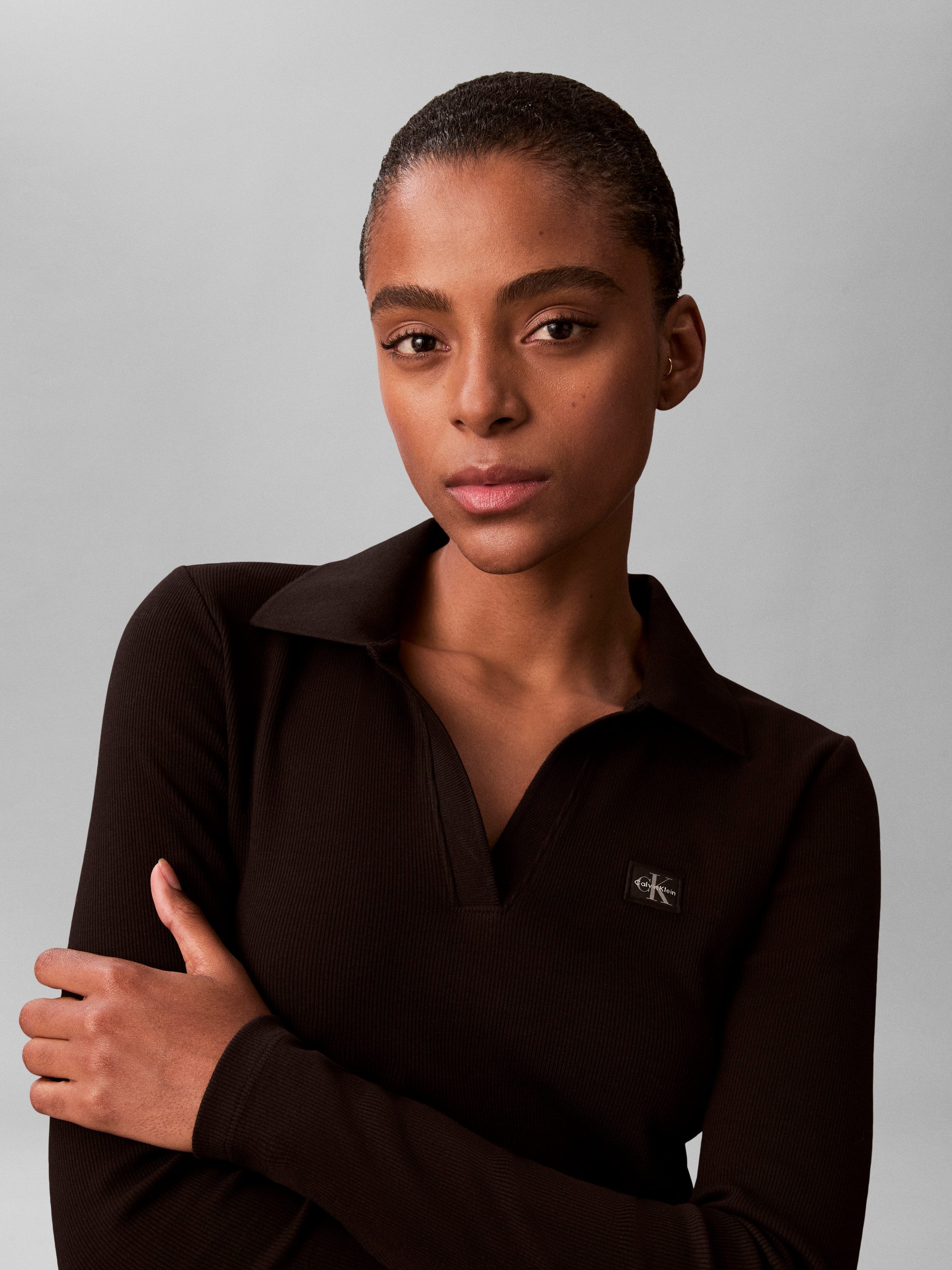 Calvin Klein Jeans Midikleid Regular fit mit V-Ausschnitt