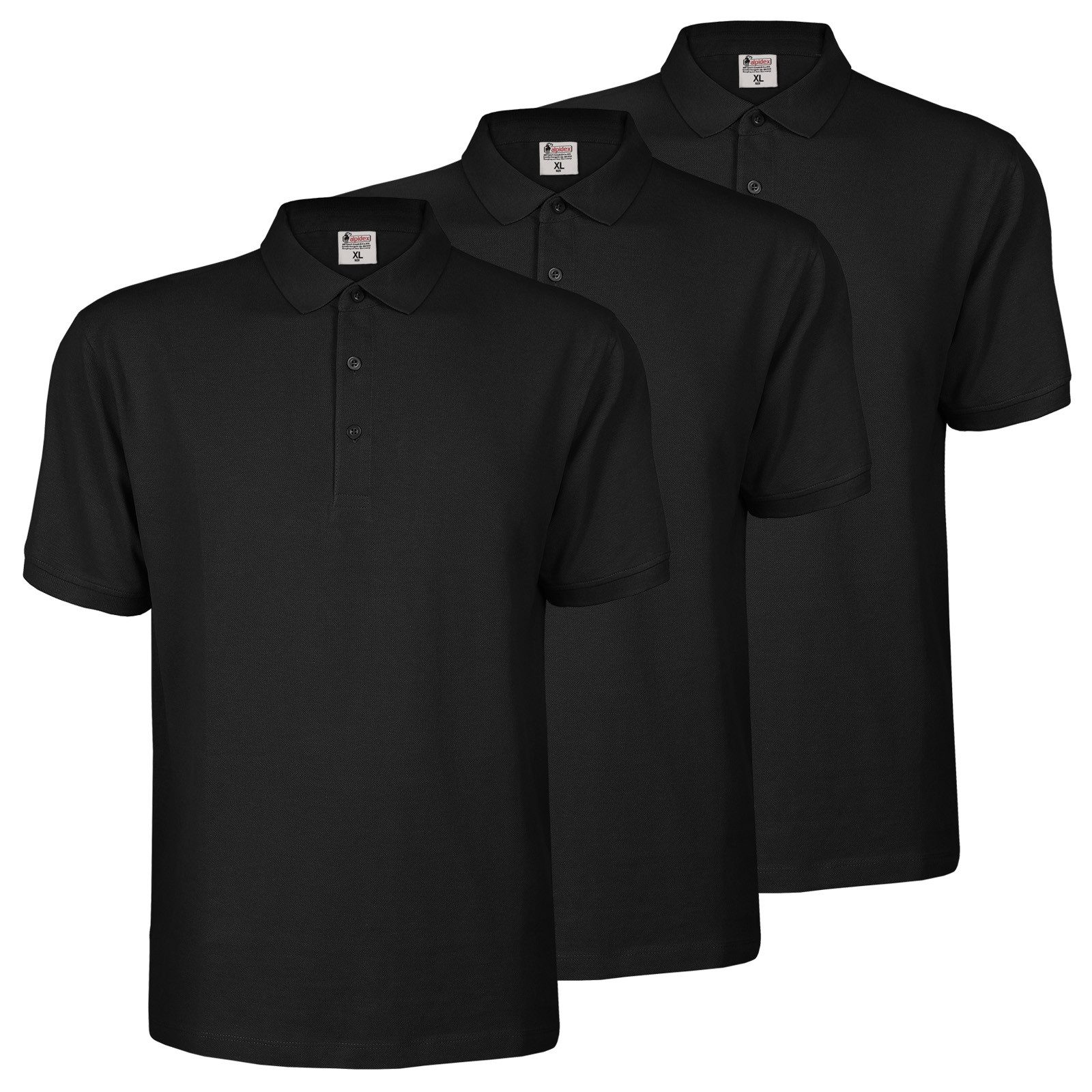 ALPIDEX Poloshirt ALPIDEX Herren Polo Shirts 3er Set Poloshirt Männer Hemd Kurzarm