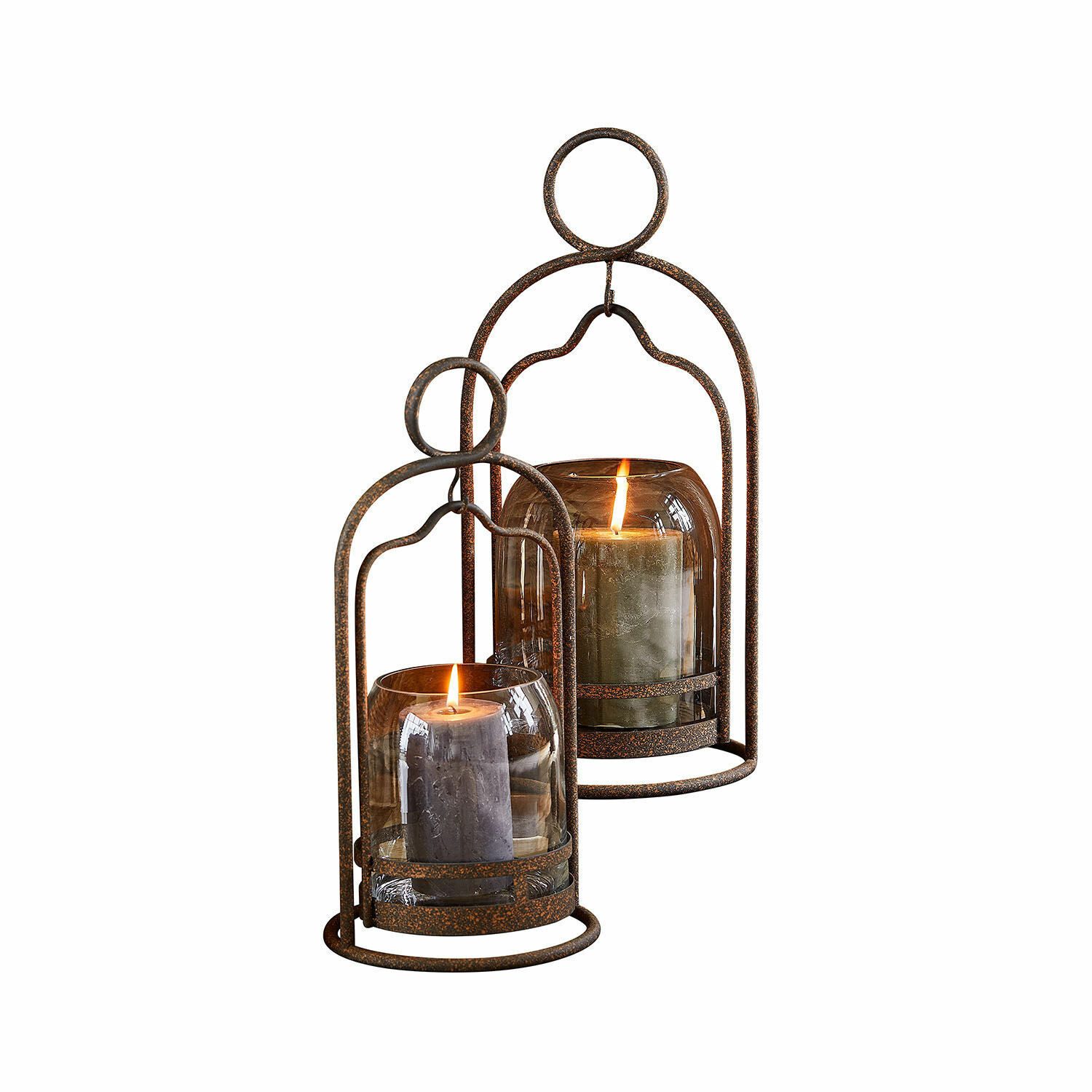 Mirabeau Windlicht Windlicht 2er Set Émilisse antikbraun (2er Set, 2er Set)