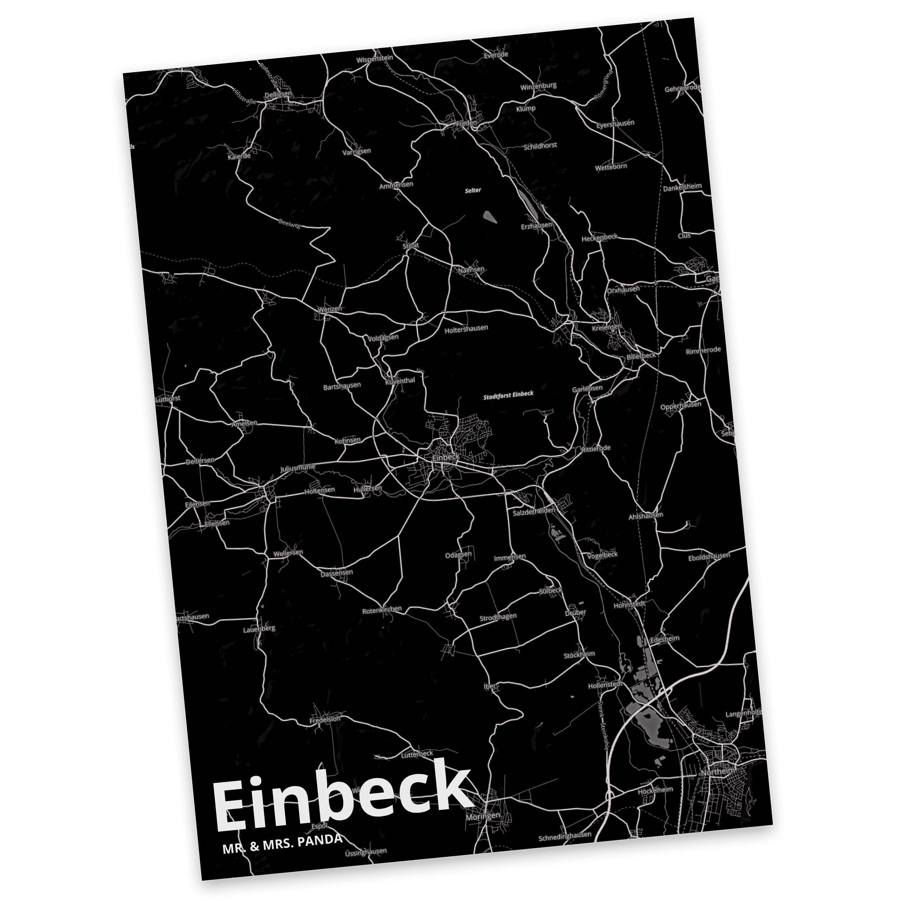 Mr. & Mrs. Panda Postkarte Einbeck - Geschenk, Städte, Geburtstagskarte, Stadt, Ort, Dankeskarte