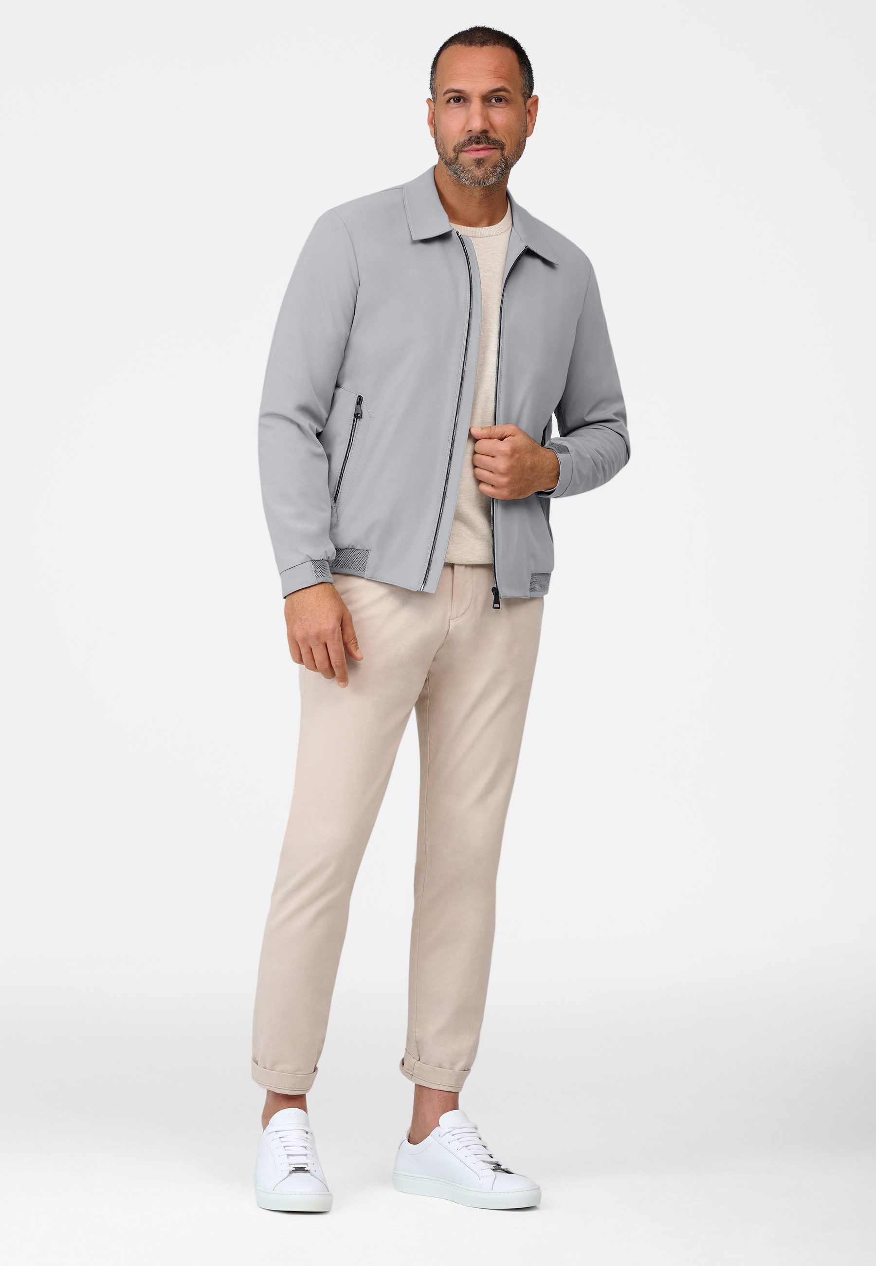 RICANO Kurzjacke Miguel klassische Übergangsjacke mit Hemdkragen