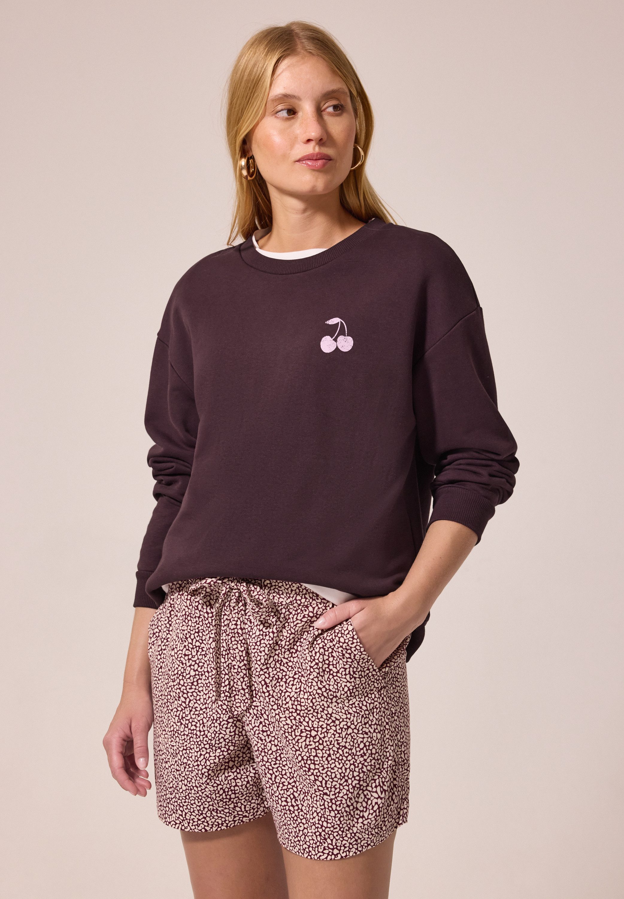 STREET ONE STUDIO Sweatshirt mit Wording und Print