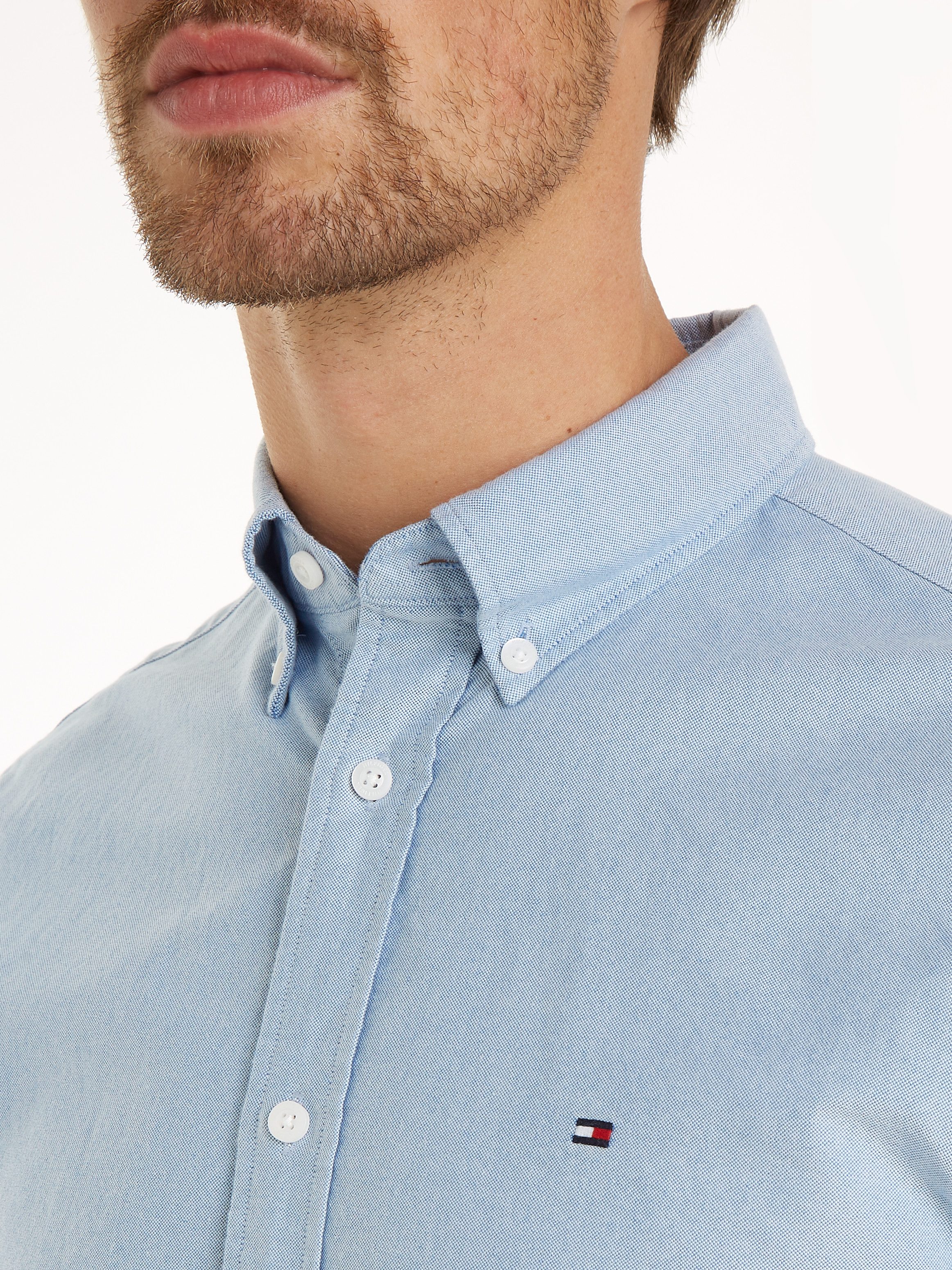 Tommy Hilfiger Langarmhemd SOLID HERITAGE OXFORD Regular Fit Regular Fit Oxford Casual