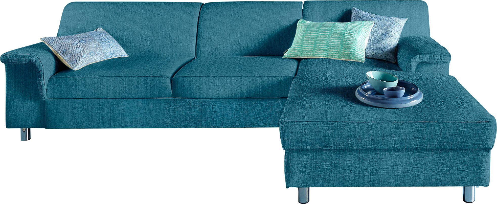INOSIGN Ecksofa "Jamie, modern und elegant, Fußhöhe 9cm, L-Form,", wahlweis günstig online kaufen